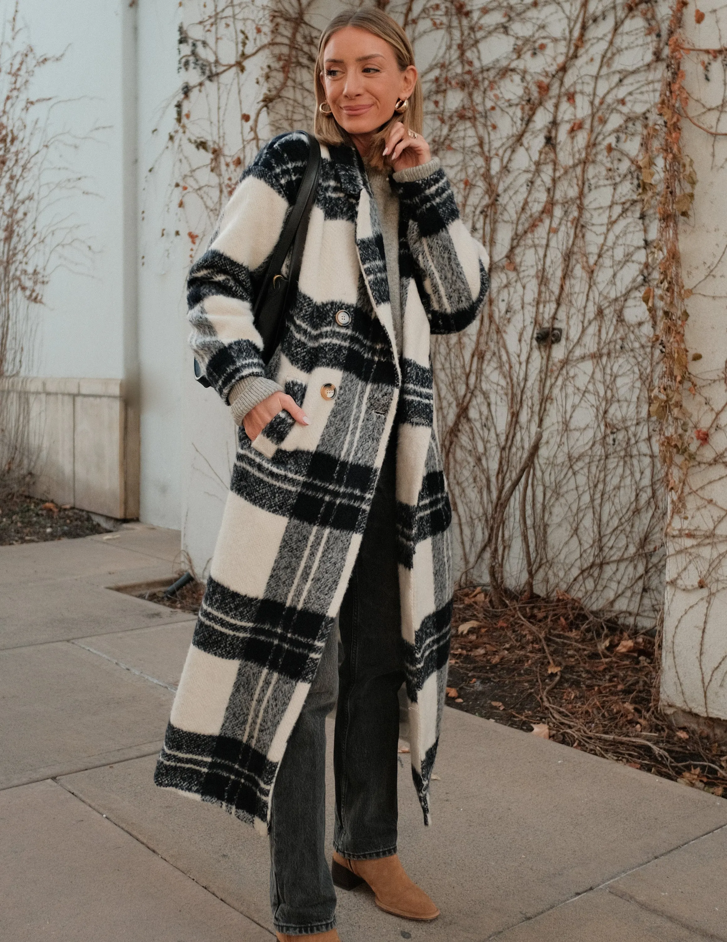 Hollis Plaid Trench Coat sold by Shop Stevie product image thumbnail 3