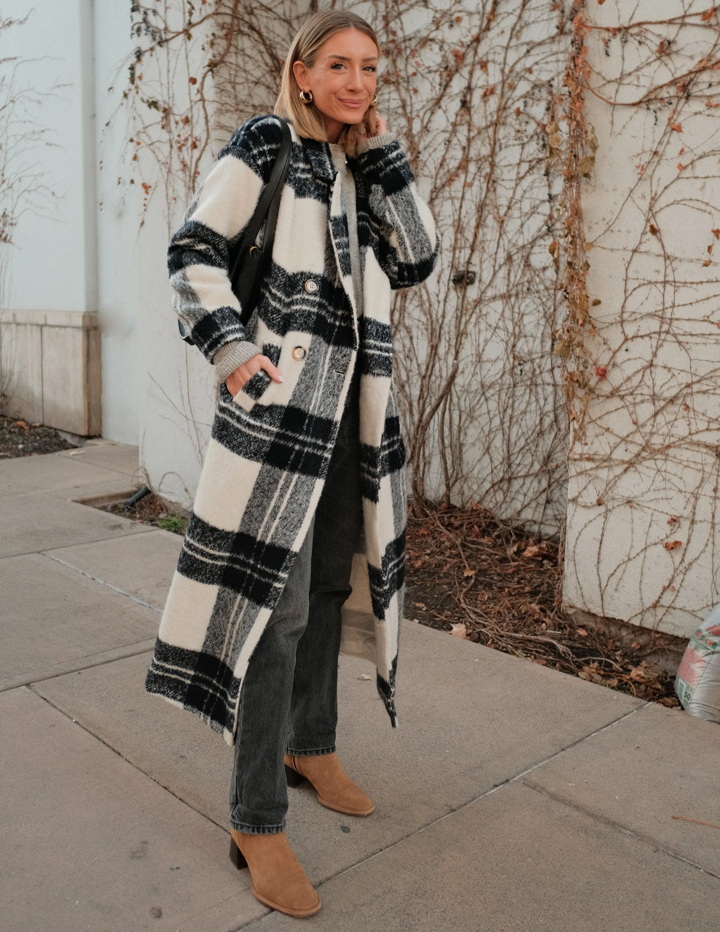 Hollis Plaid Trench Coat sold by Shop Stevie product image thumbnail 5