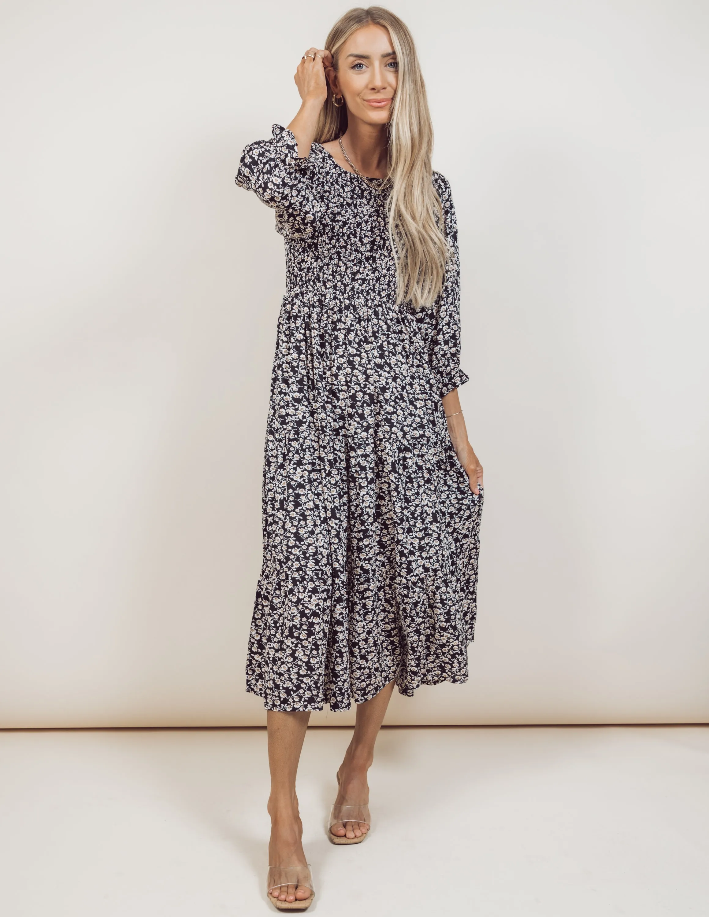 Collins Floral Midi Dress sold by Shop Stevie product image thumbnail 4