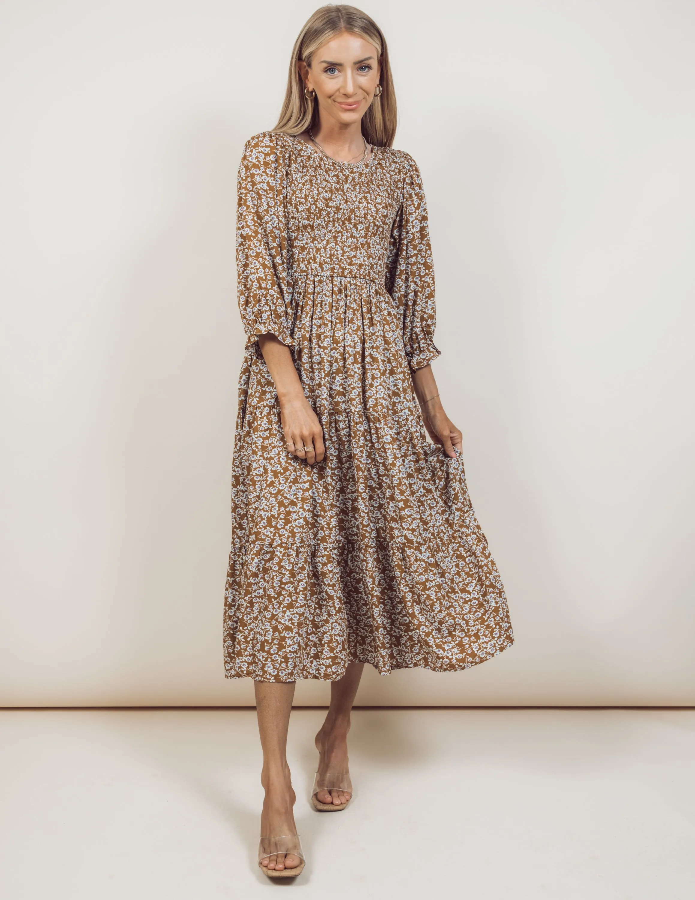 Collins Floral Midi Dress sold by Shop Stevie