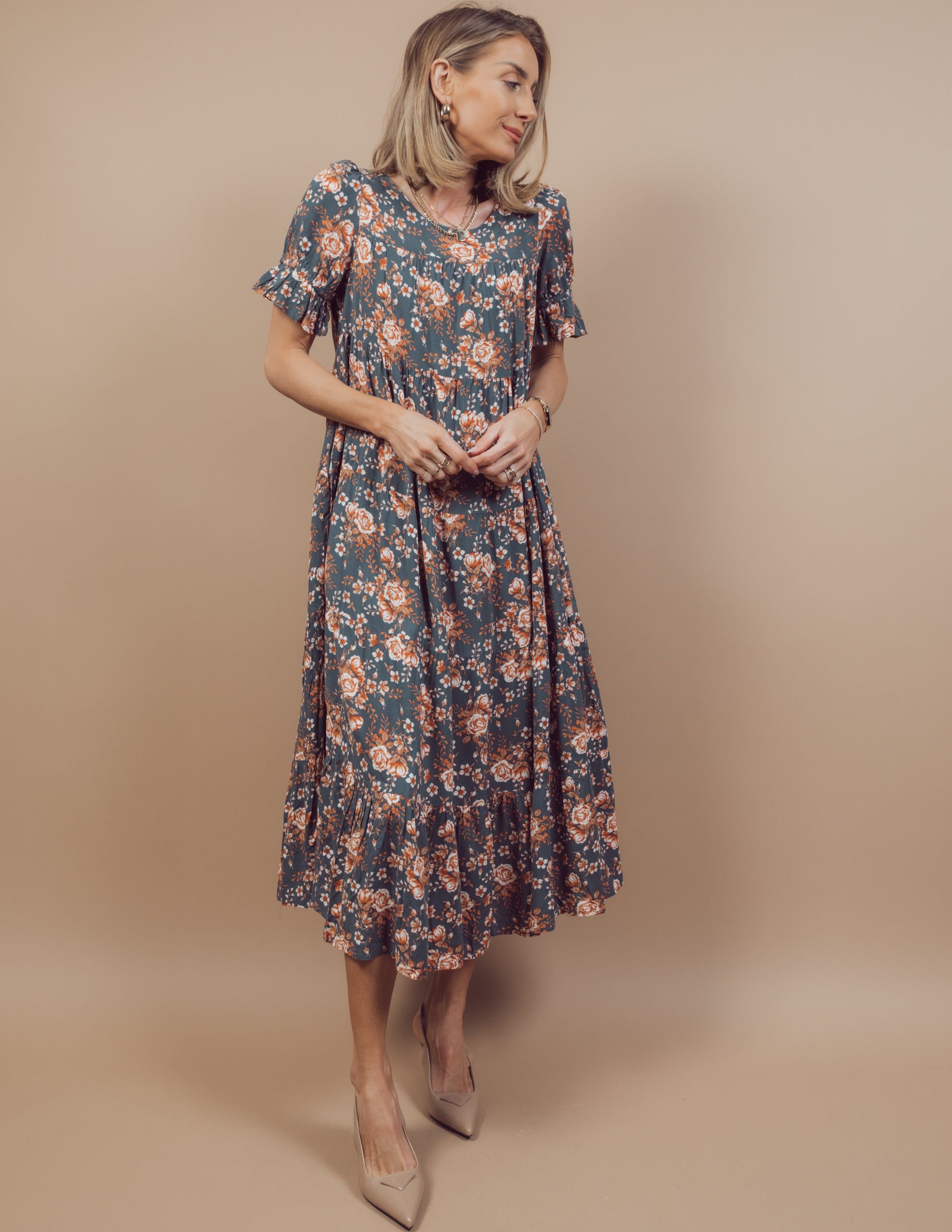 Helene Floral Midi Dress sold by Shop Stevie product image thumbnail 3