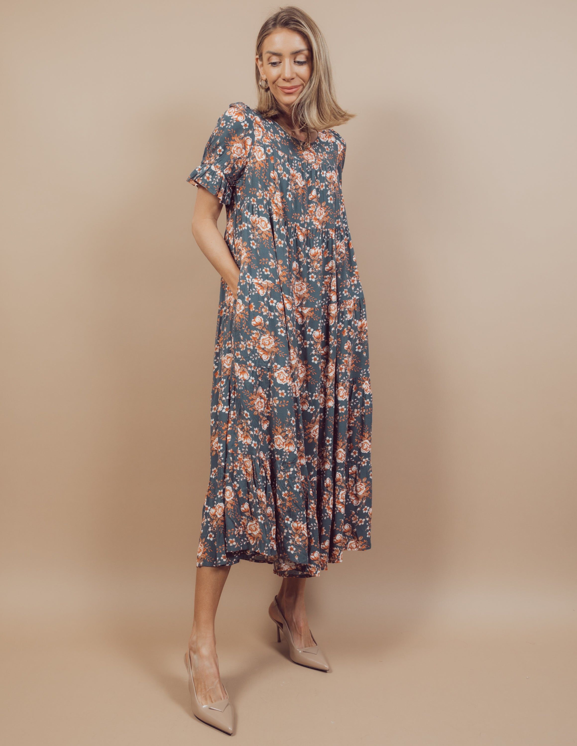 Helene Floral Midi Dress sold by Shop Stevie product image thumbnail 2