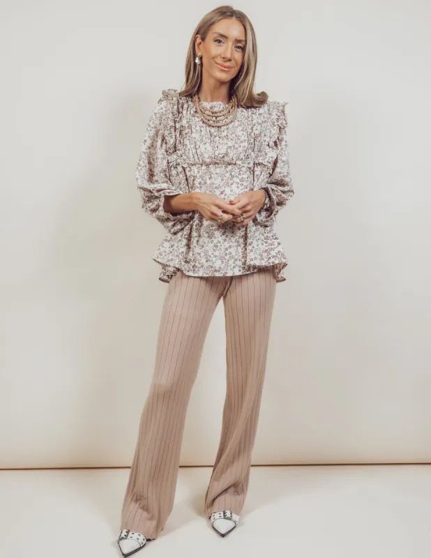 Ausha Floral Ruffle Top sold by Shop Stevie