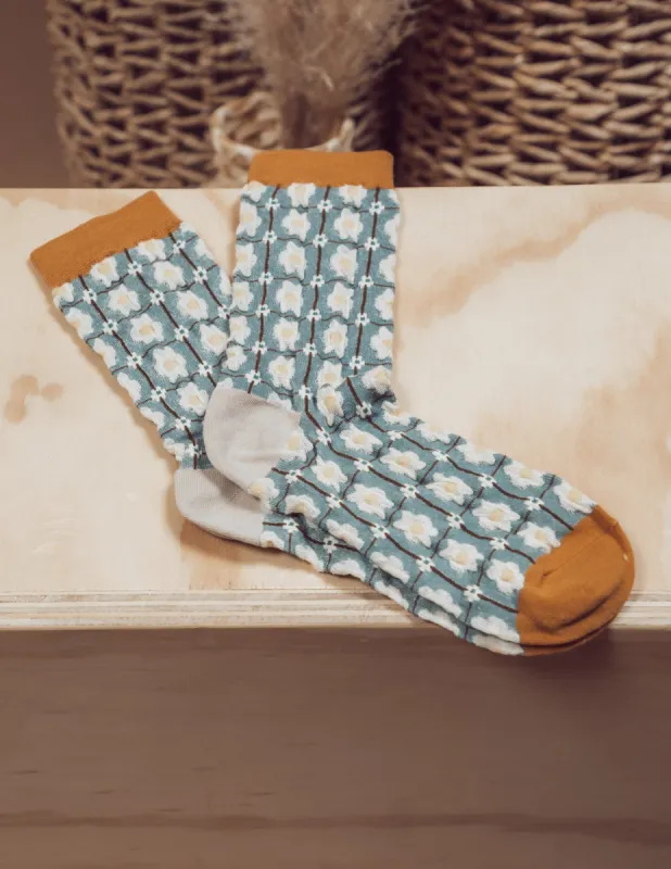 Floral Textured Sock sold by Shop Stevie