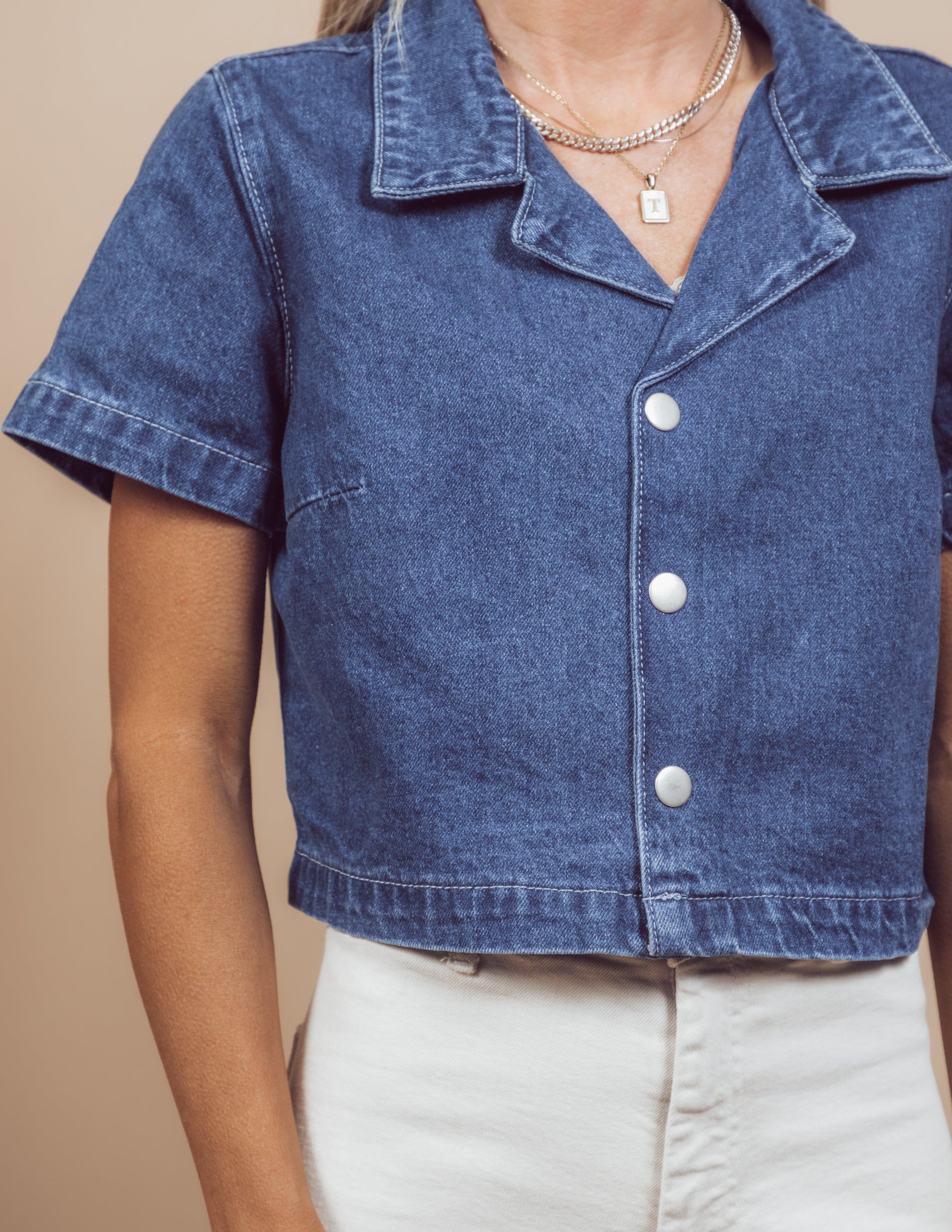 Ryker Denim Short Sleeve Top sold by Shop Stevie product image thumbnail 5