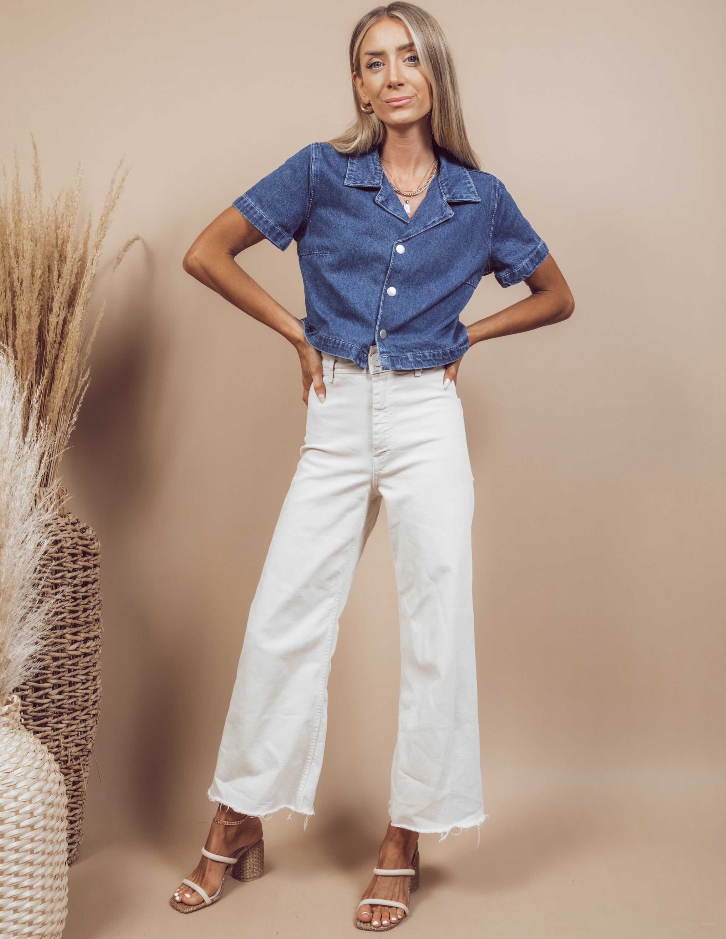 Ryker Denim Short Sleeve Top sold by Shop Stevie product image thumbnail 3