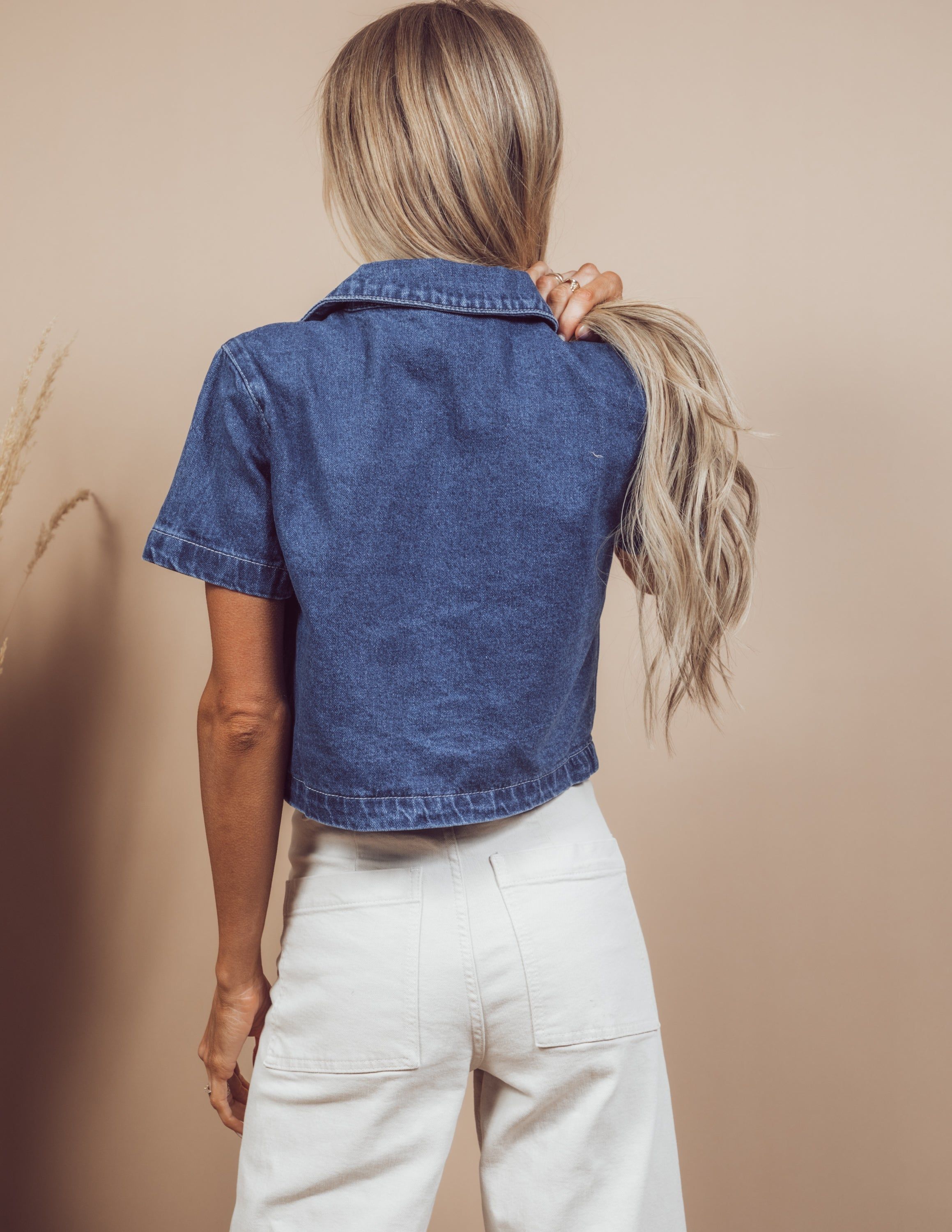 Ryker Denim Short Sleeve Top sold by Shop Stevie product image thumbnail 4
