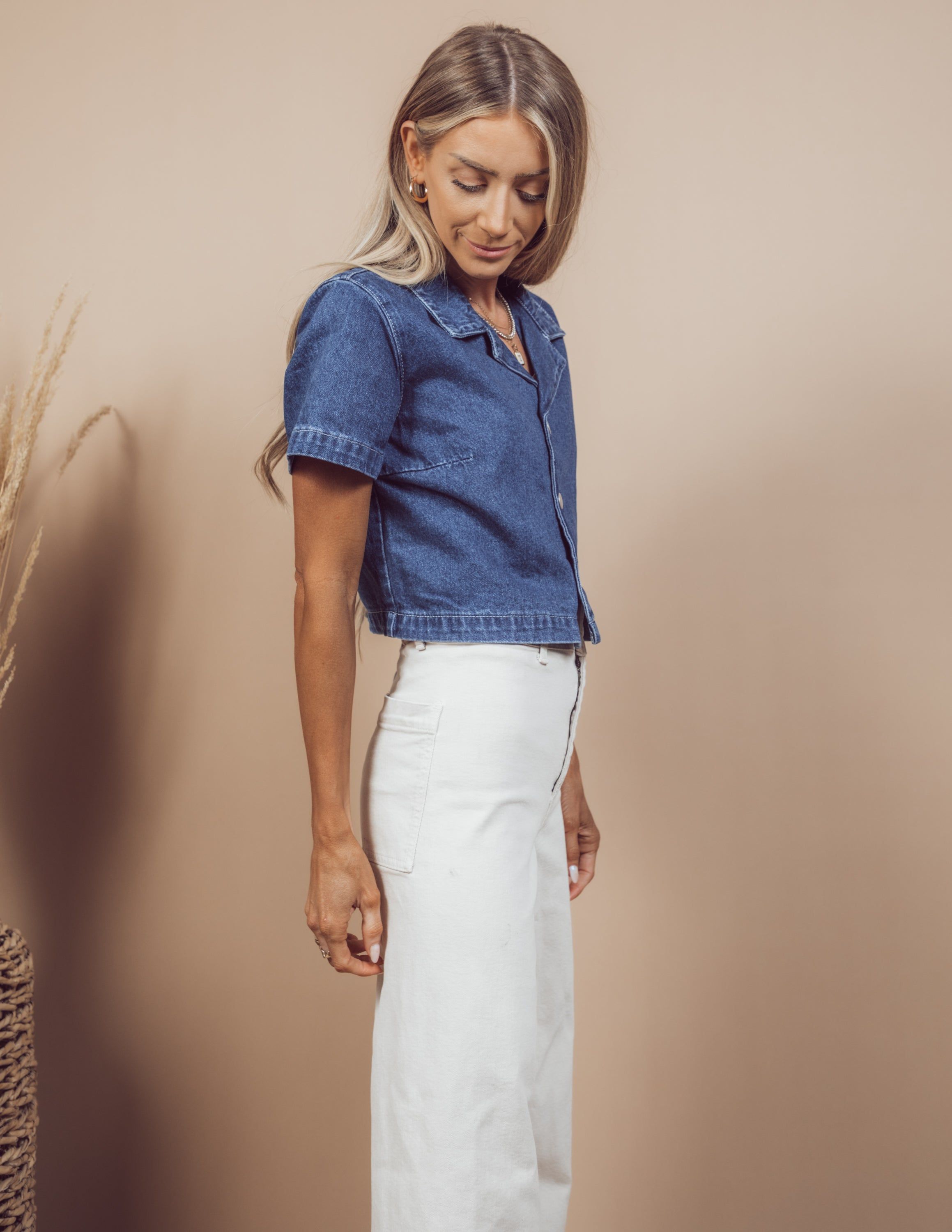 Ryker Denim Short Sleeve Top sold by Shop Stevie product image thumbnail 2