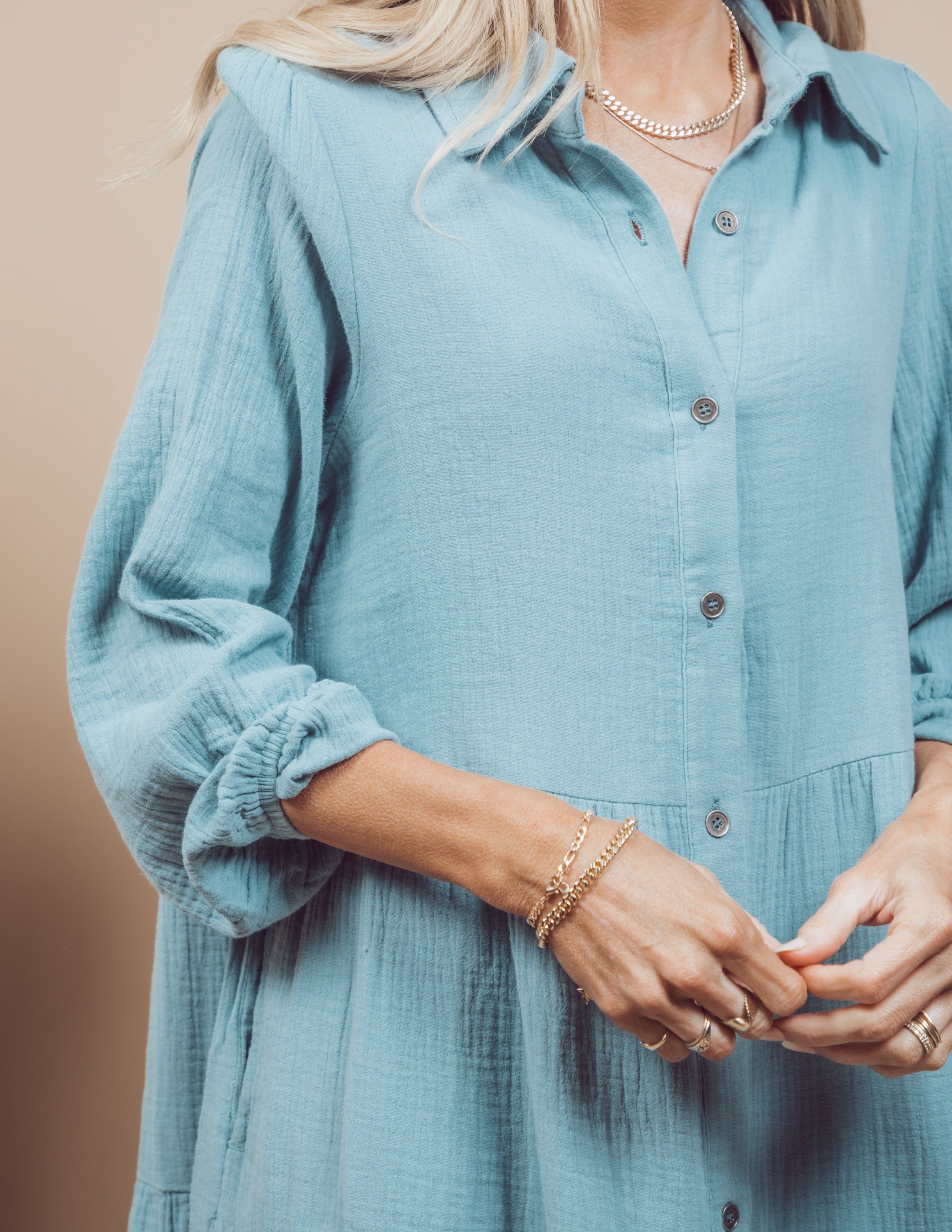 Raina Button Down Dress sold by Shop Stevie product image thumbnail 5