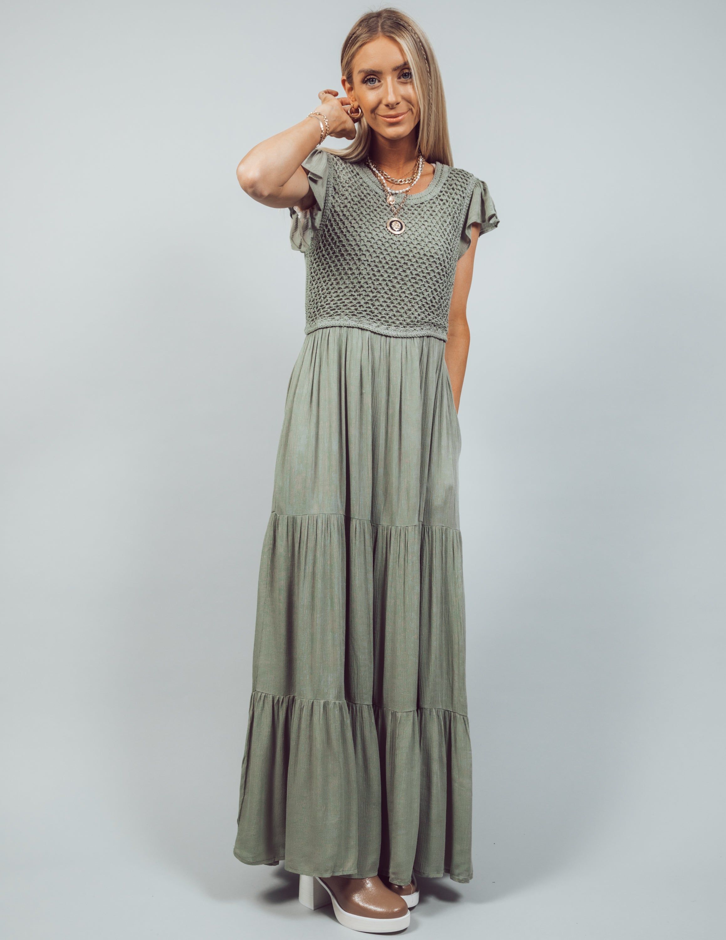 Mirabel Crochet Maxi Dress sold by Shop Stevie product image thumbnail 8