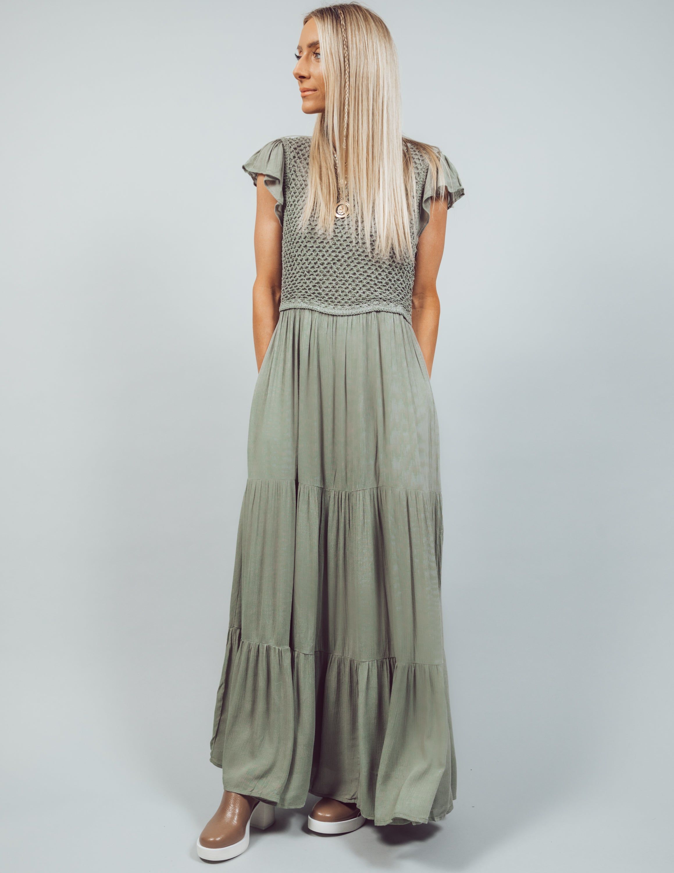 Mirabel Crochet Maxi Dress sold by Shop Stevie product image thumbnail 7