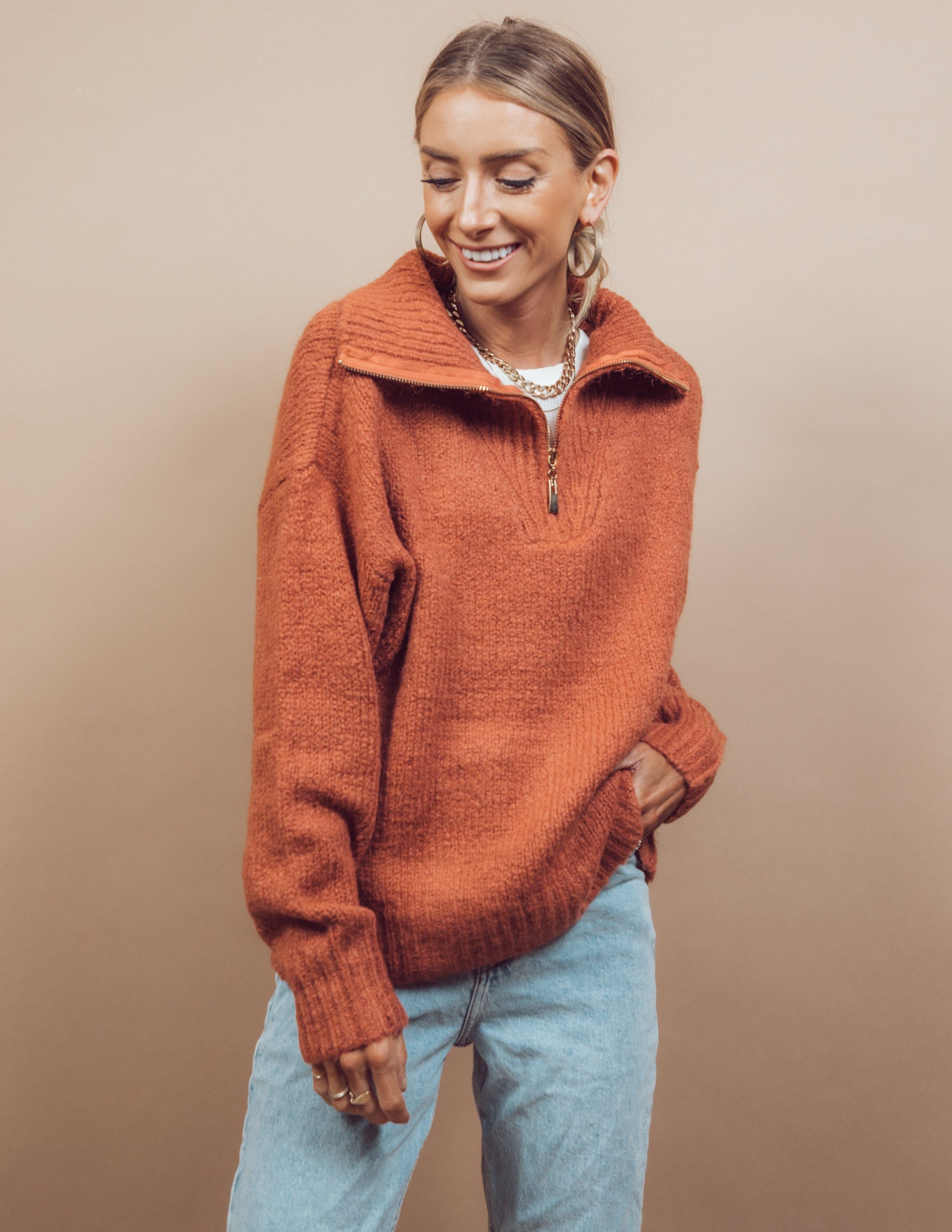 Fiona Quarter Zip Pullover sold by Shop Stevie