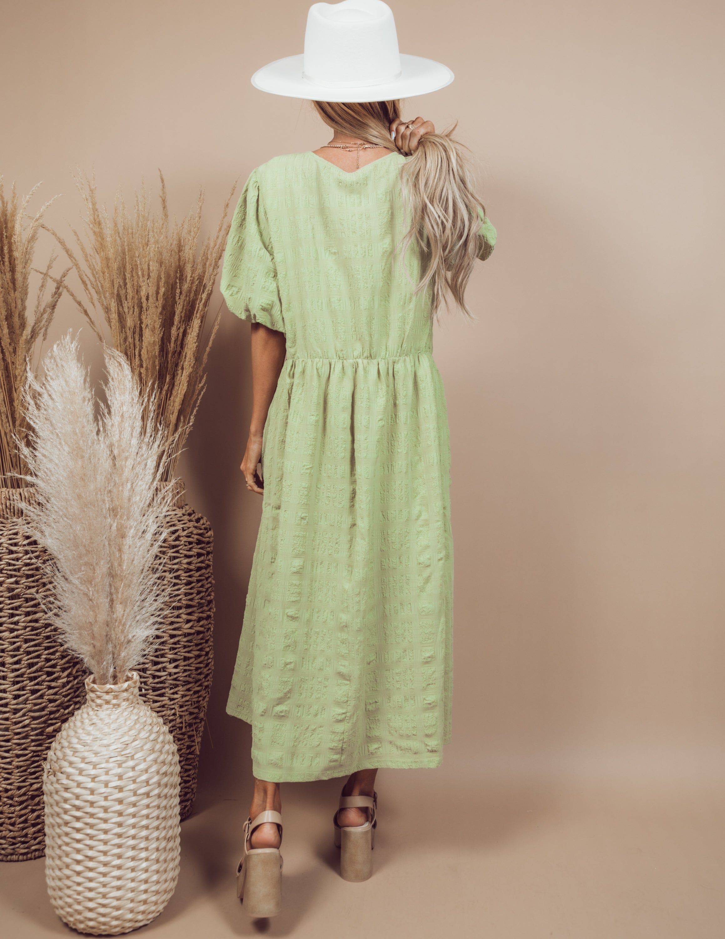 Emmalyn Textured Midi Dress sold by Shop Stevie product image thumbnail 4