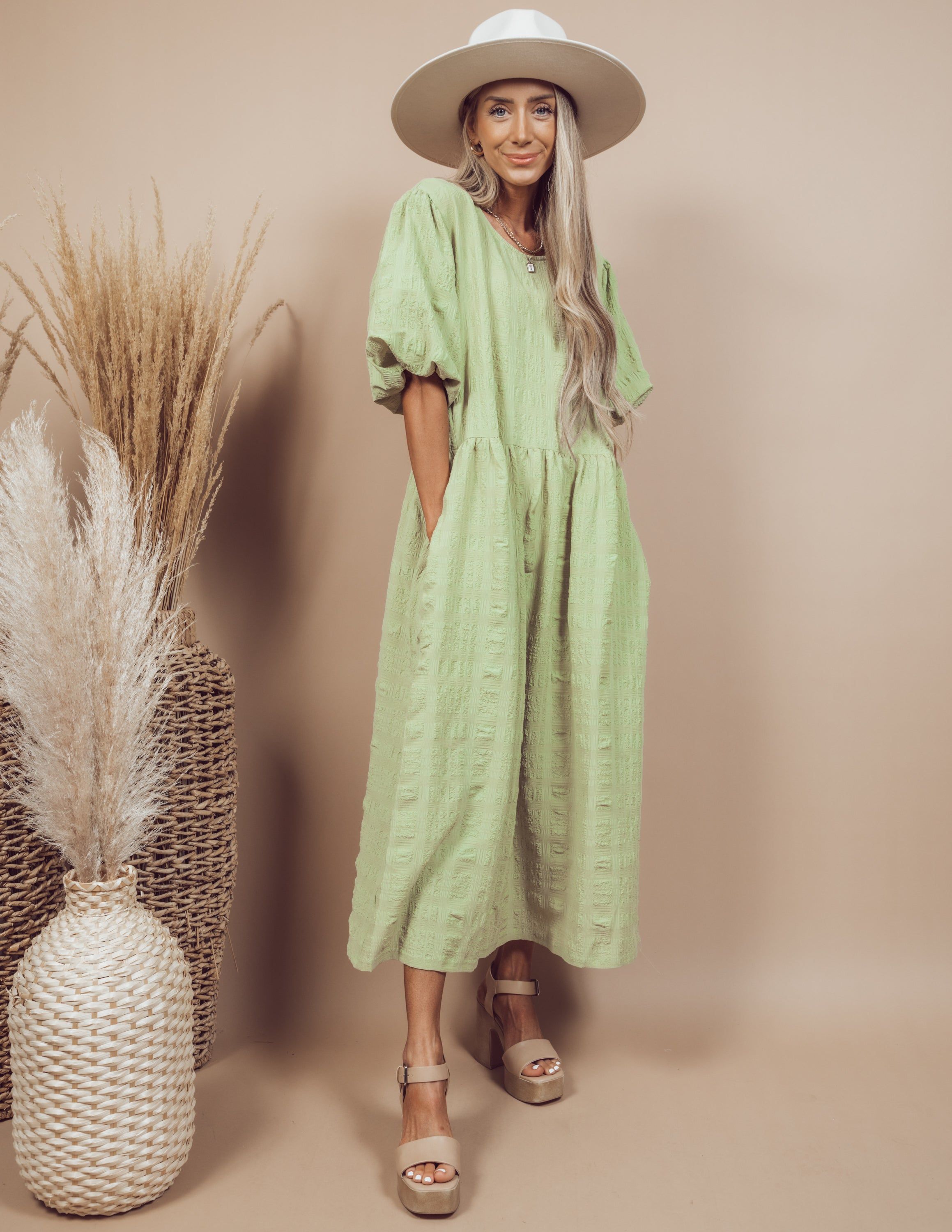 Emmalyn Textured Midi Dress sold by Shop Stevie product image thumbnail 2