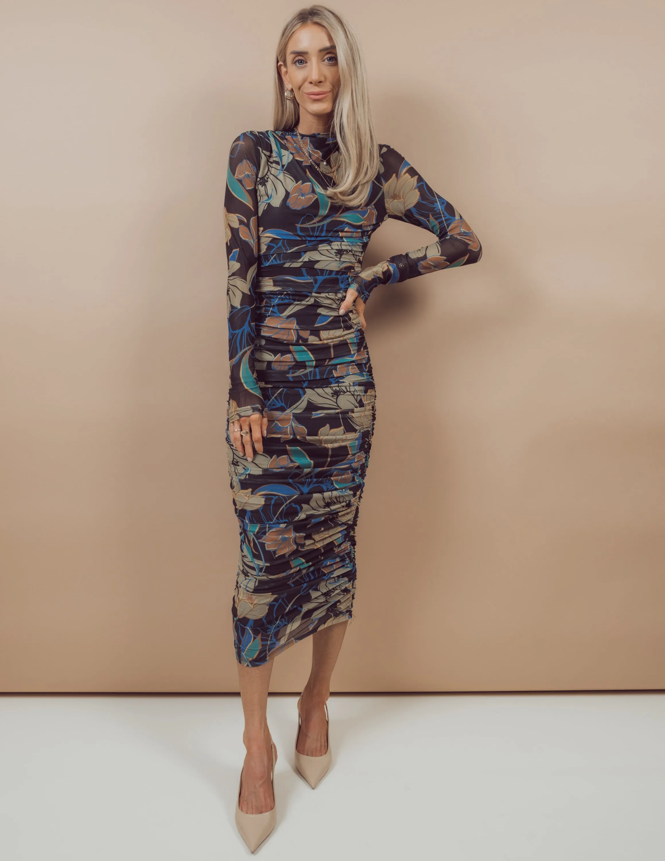 Diana Printed Mesh Midi Dress sold by Shop Stevie