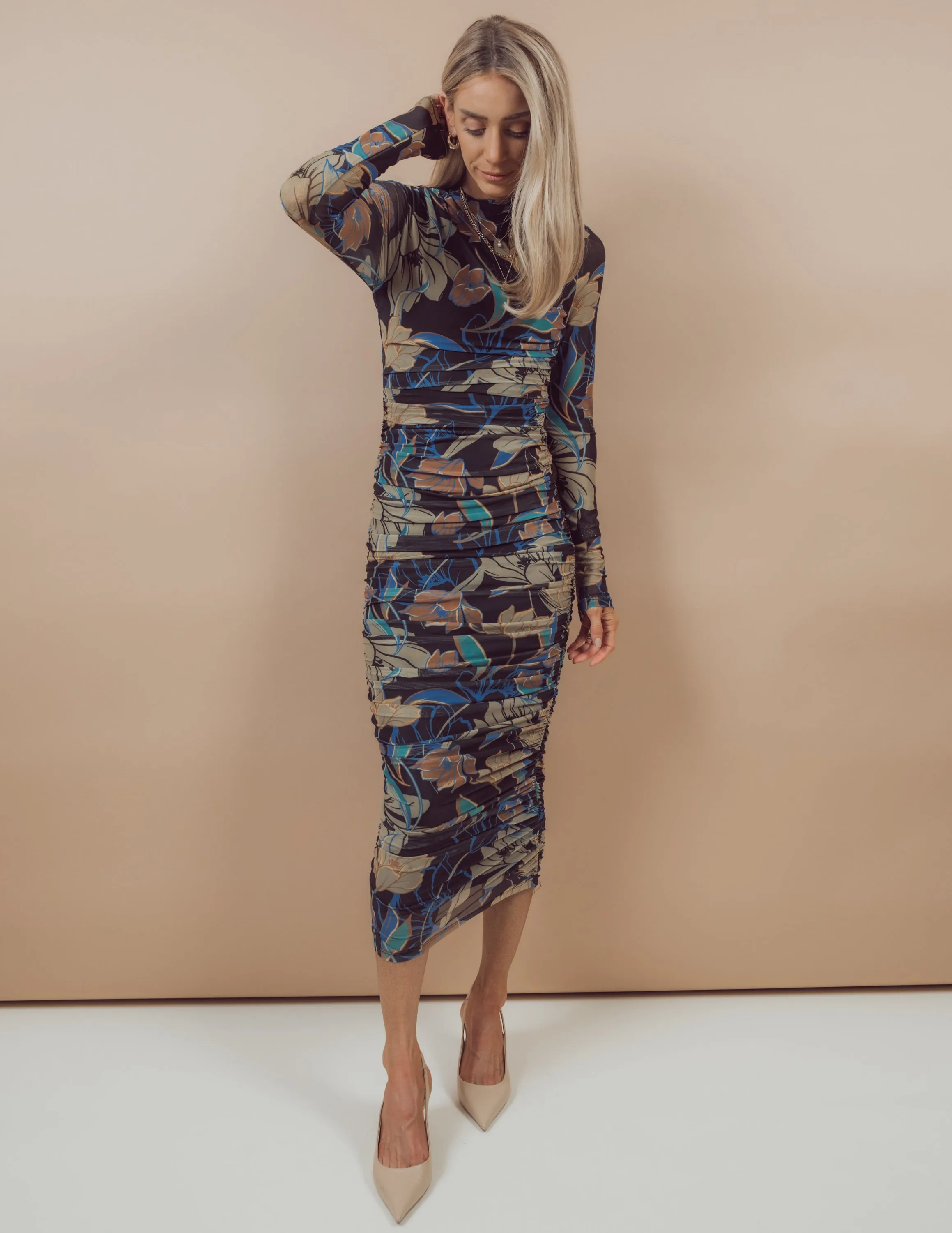 Diana Printed Mesh Midi Dress sold by Shop Stevie product image thumbnail 3