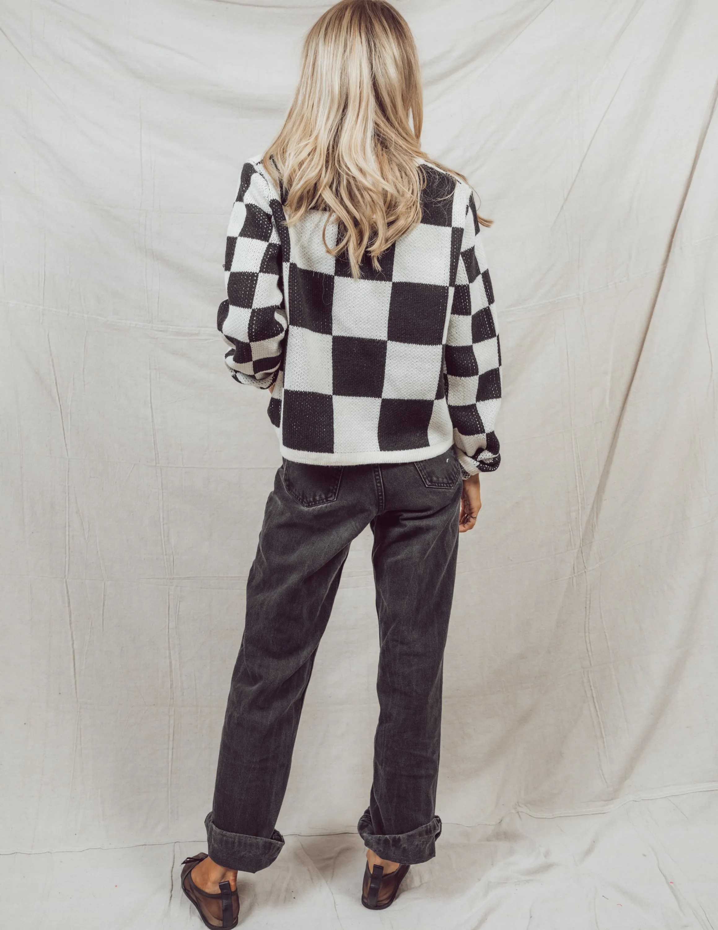Lyon Checkered Cardigan sold by Shop Stevie product image thumbnail 4
