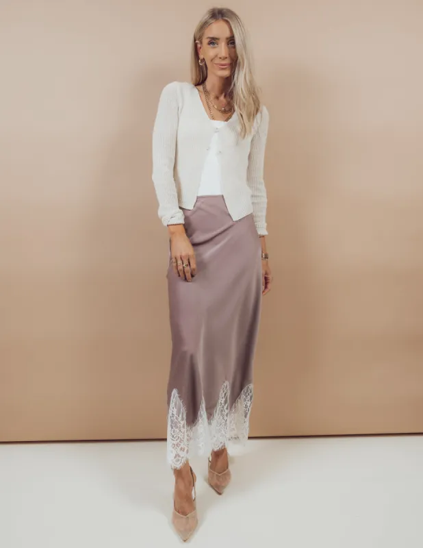 Evelyn Satin Skirt sold by Shop Stevie