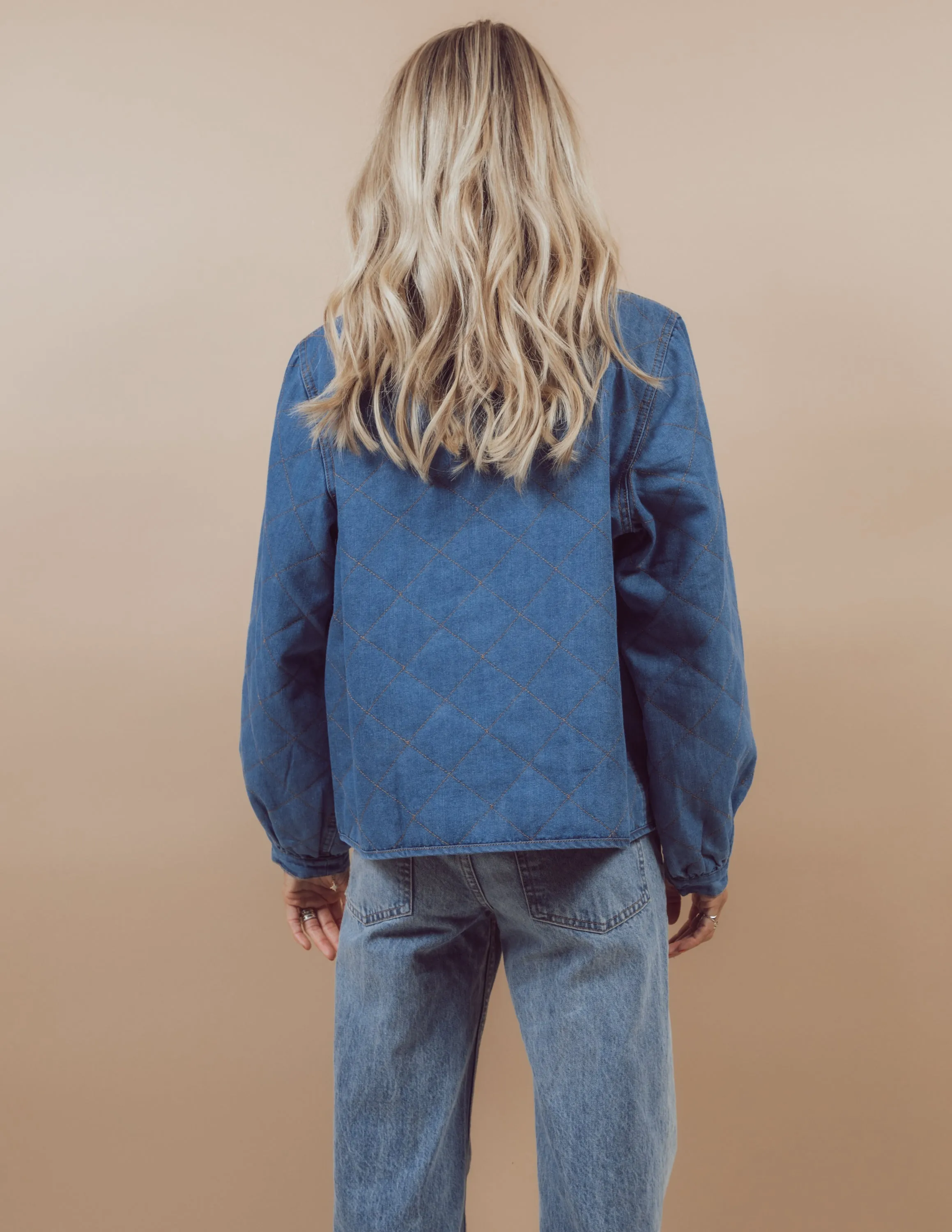 Jacqueline Quilted Denim Jacket sold by Shop Stevie product image thumbnail 5