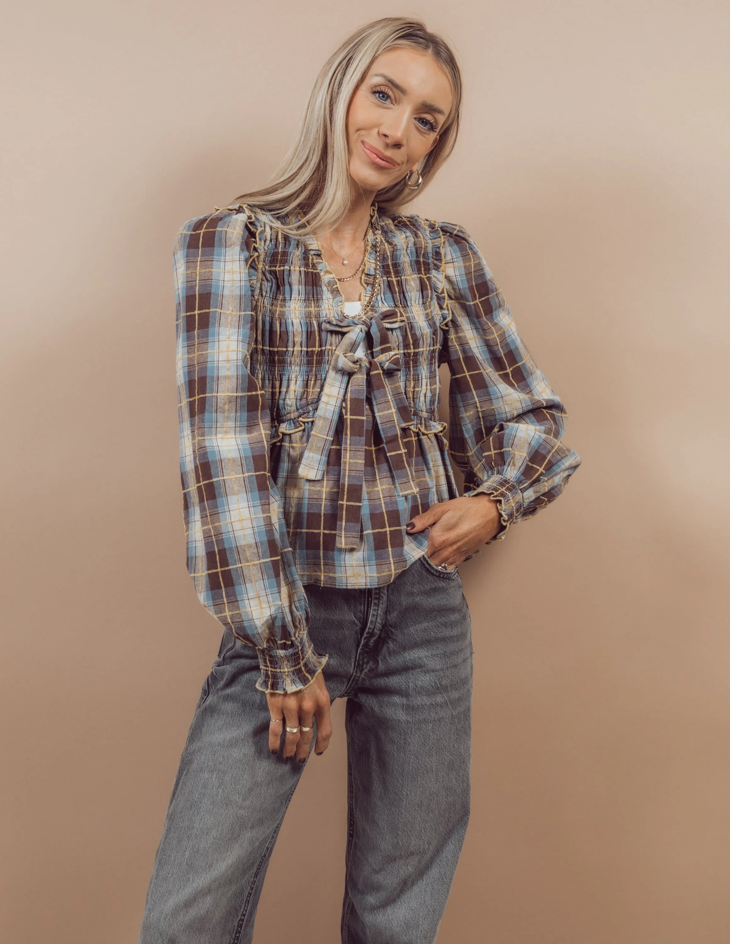 Leticia Plaid Top sold by Shop Stevie