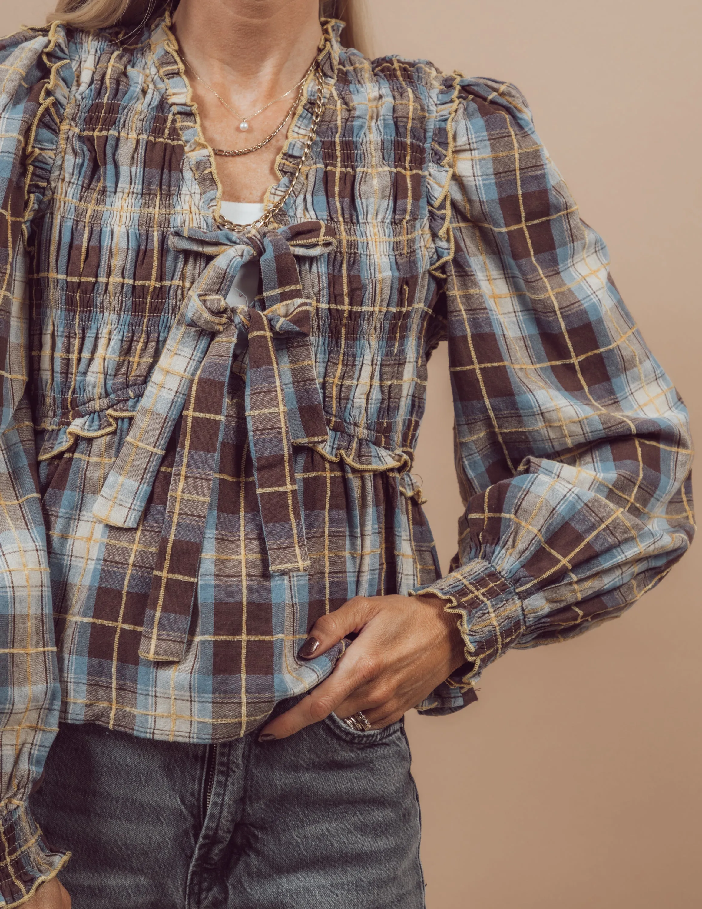 Leticia Plaid Top sold by Shop Stevie product image thumbnail 3