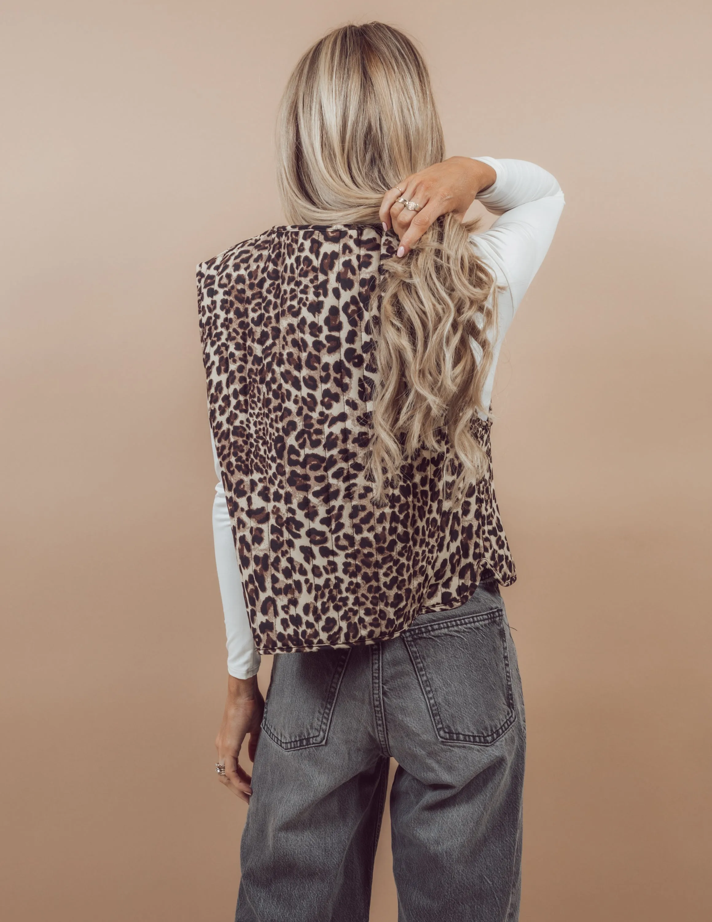Leopard Padded Vest sold by Shop Stevie product image thumbnail 5