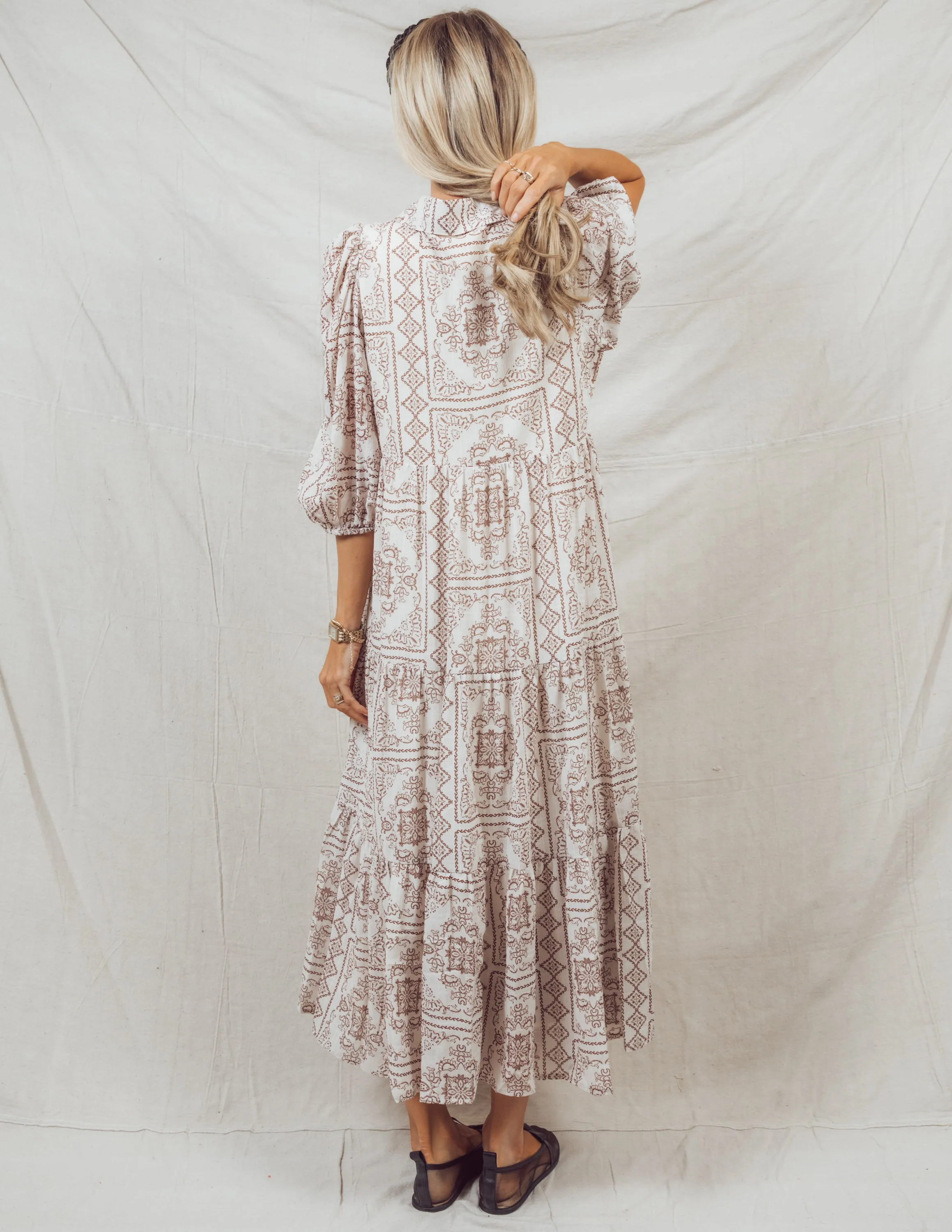 Antonia Printed Midi Dress sold by Shop Stevie product image thumbnail 4