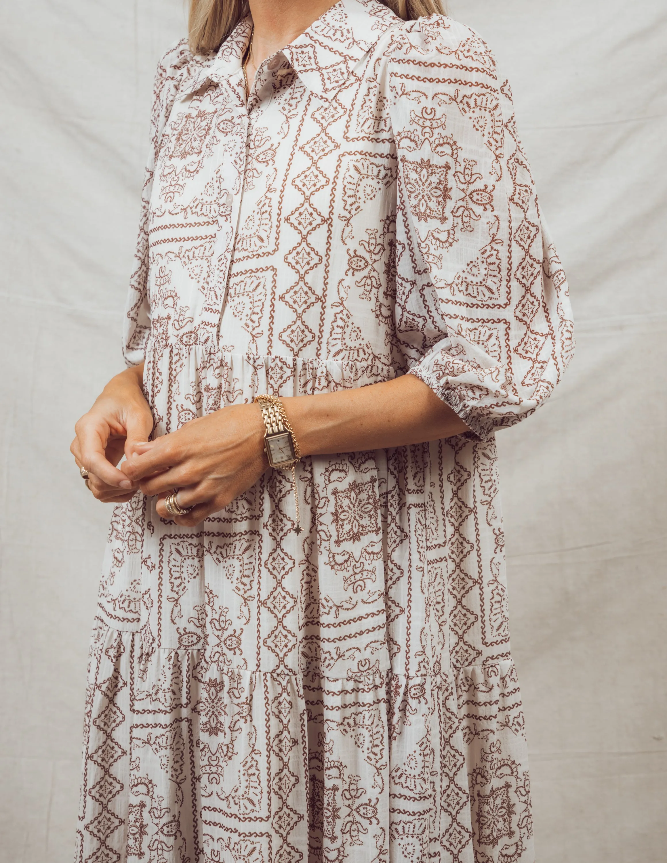 Antonia Printed Midi Dress sold by Shop Stevie product image thumbnail 5