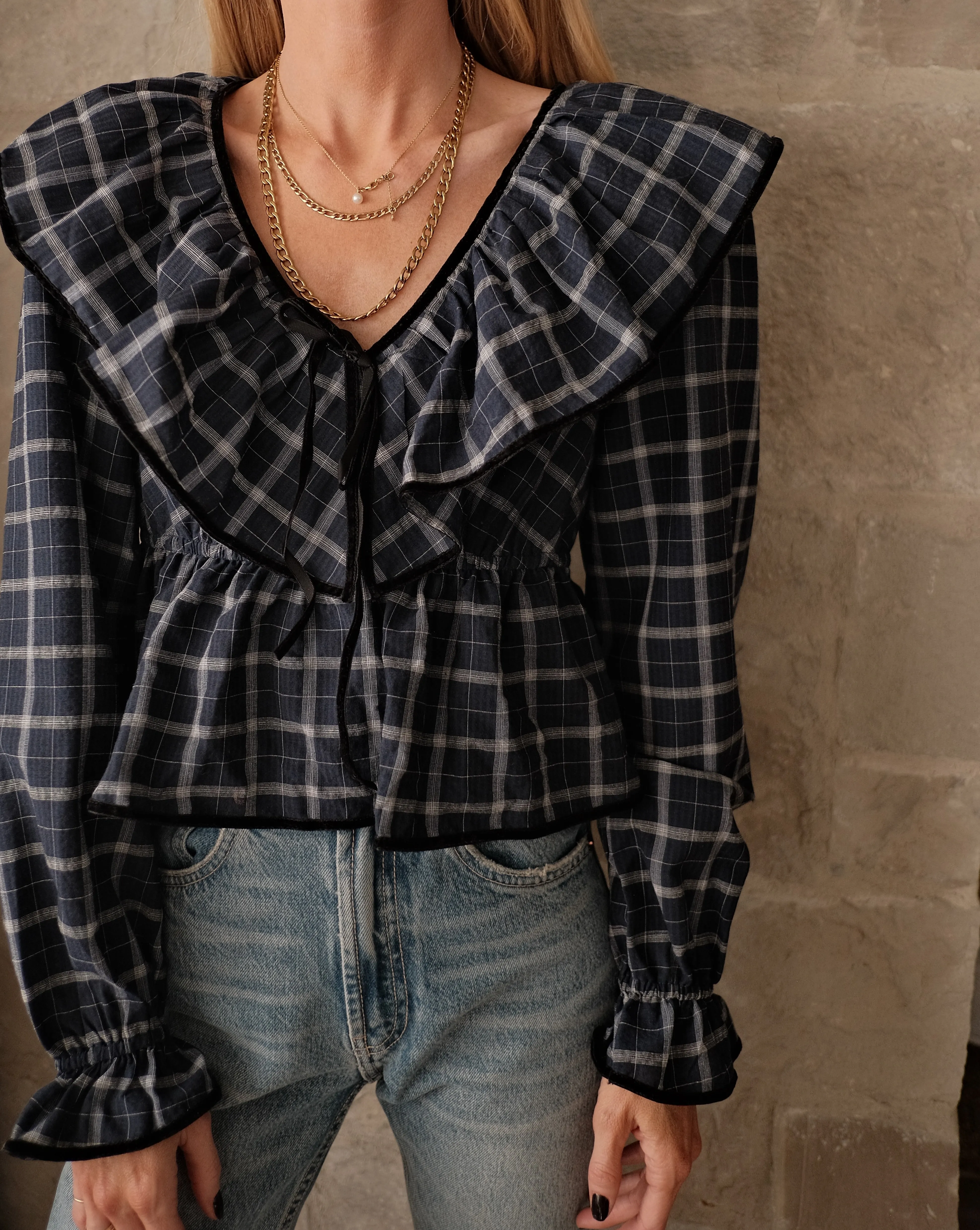 Loretta Plaid Top sold by Shop Stevie product image thumbnail 3