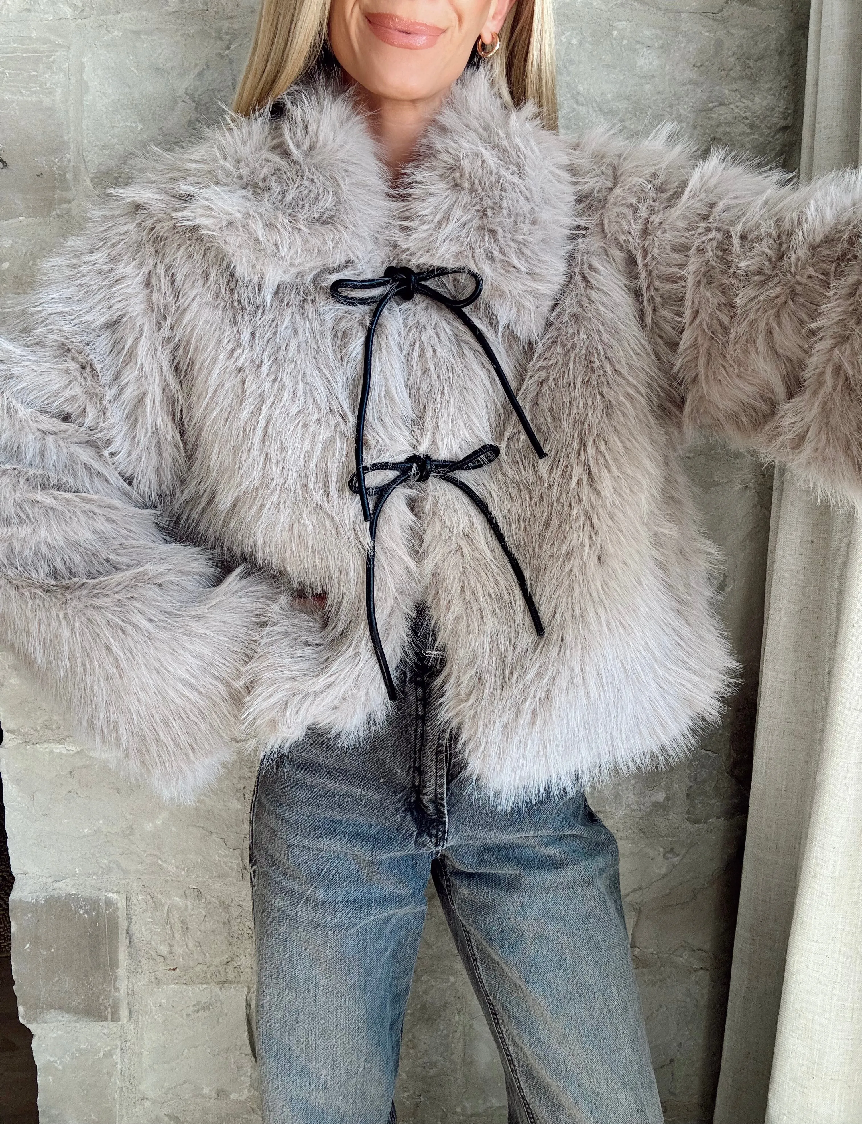 Lyla Faux Fur Jacket sold by Shop Stevie