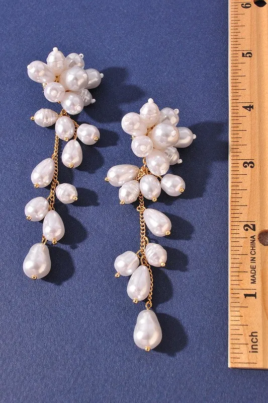 Pearl Drop Earrings sold by Shop Stevie product image thumbnail 2