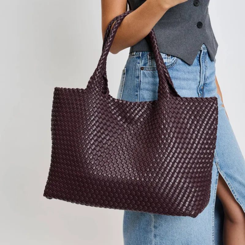 Solana Woven Vegan Leather Tote sold by Shop Stevie