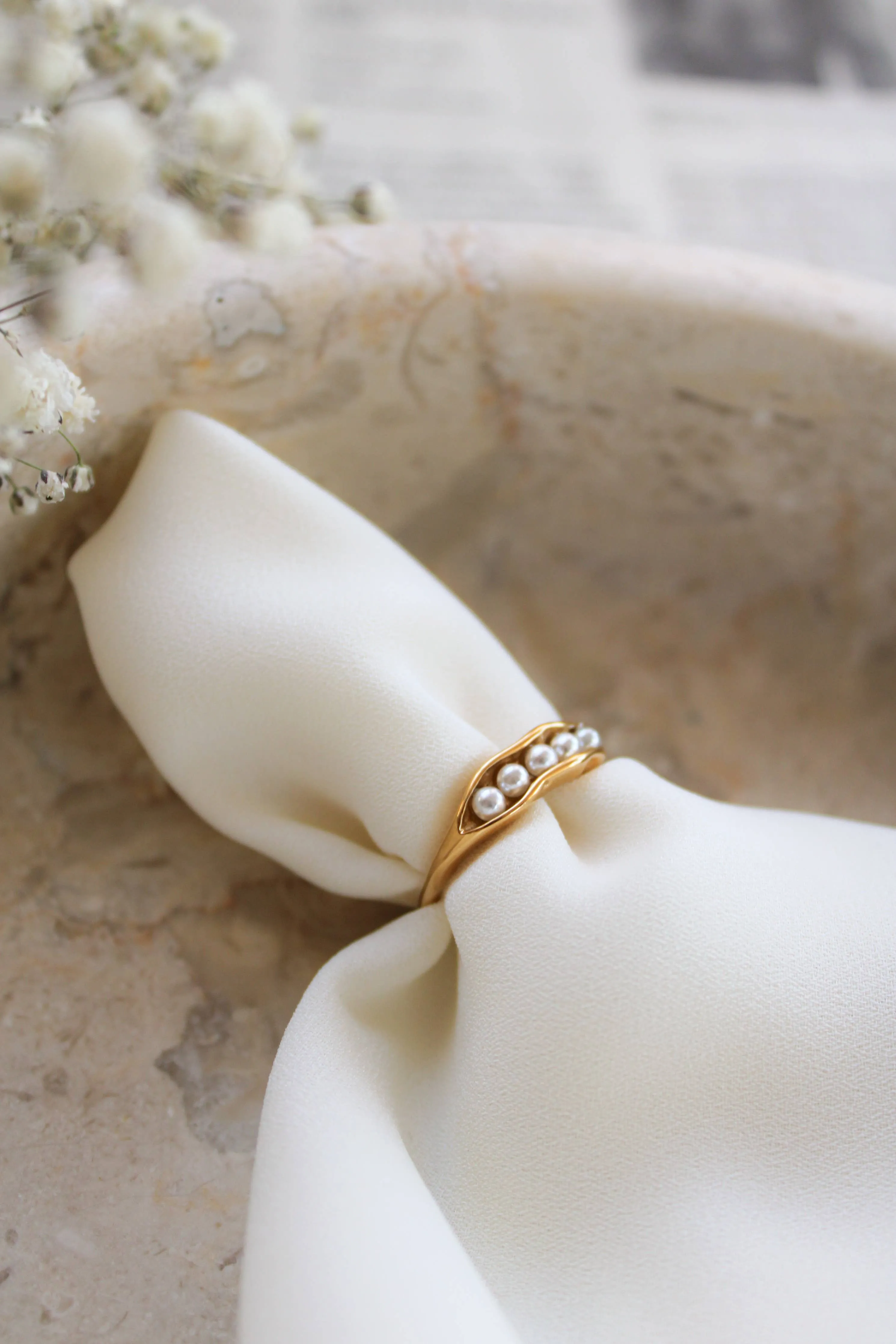 Pearl Pea Pod Ring sold by Shop Stevie product image thumbnail 2