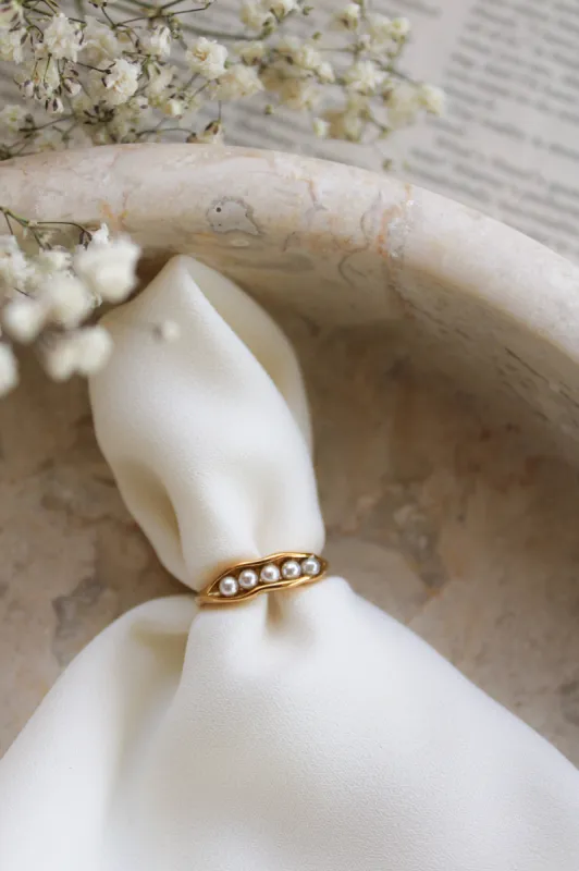 Pearl Pea Pod Ring sold by Shop Stevie