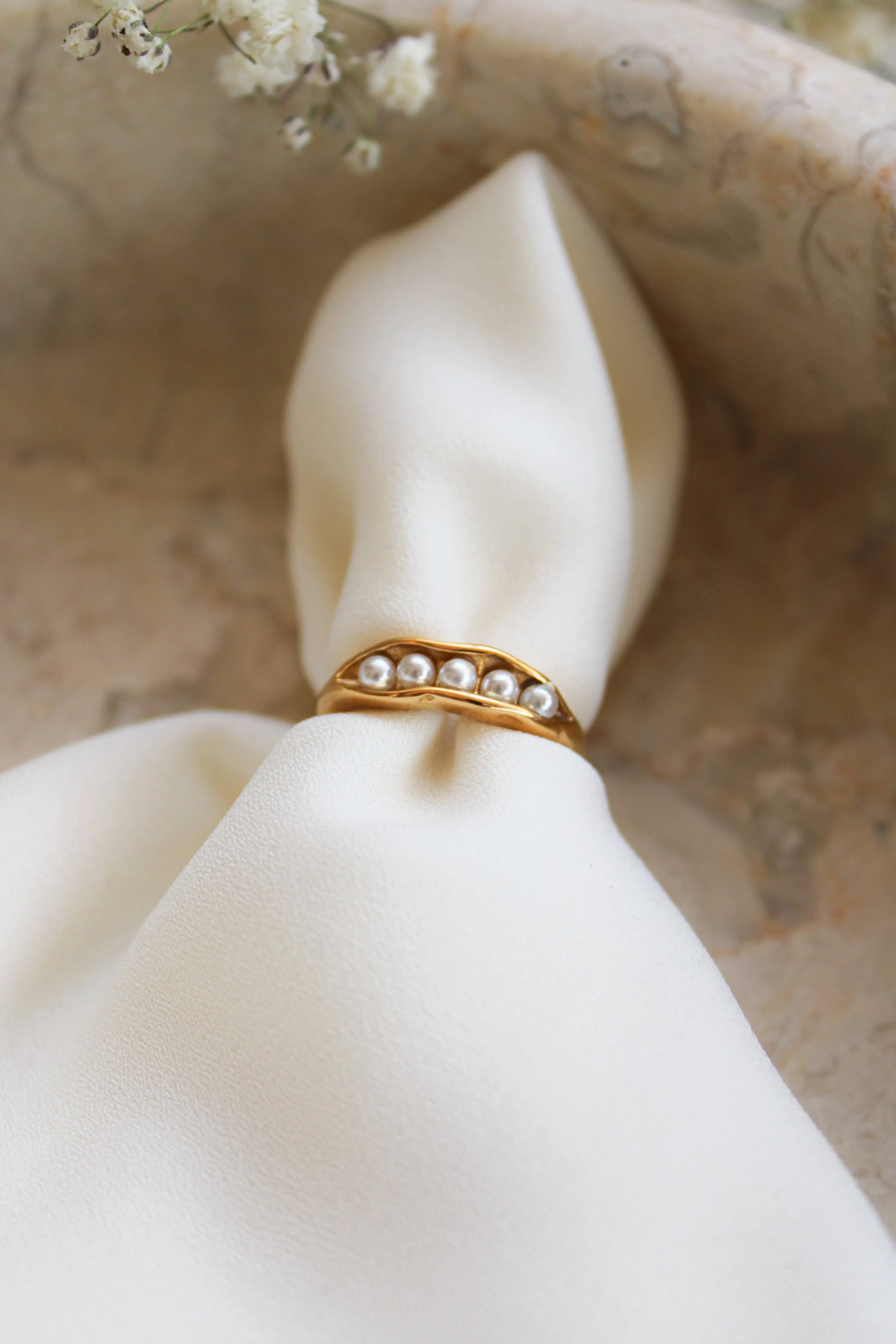 Pearl Pea Pod Ring sold by Shop Stevie product image thumbnail 4