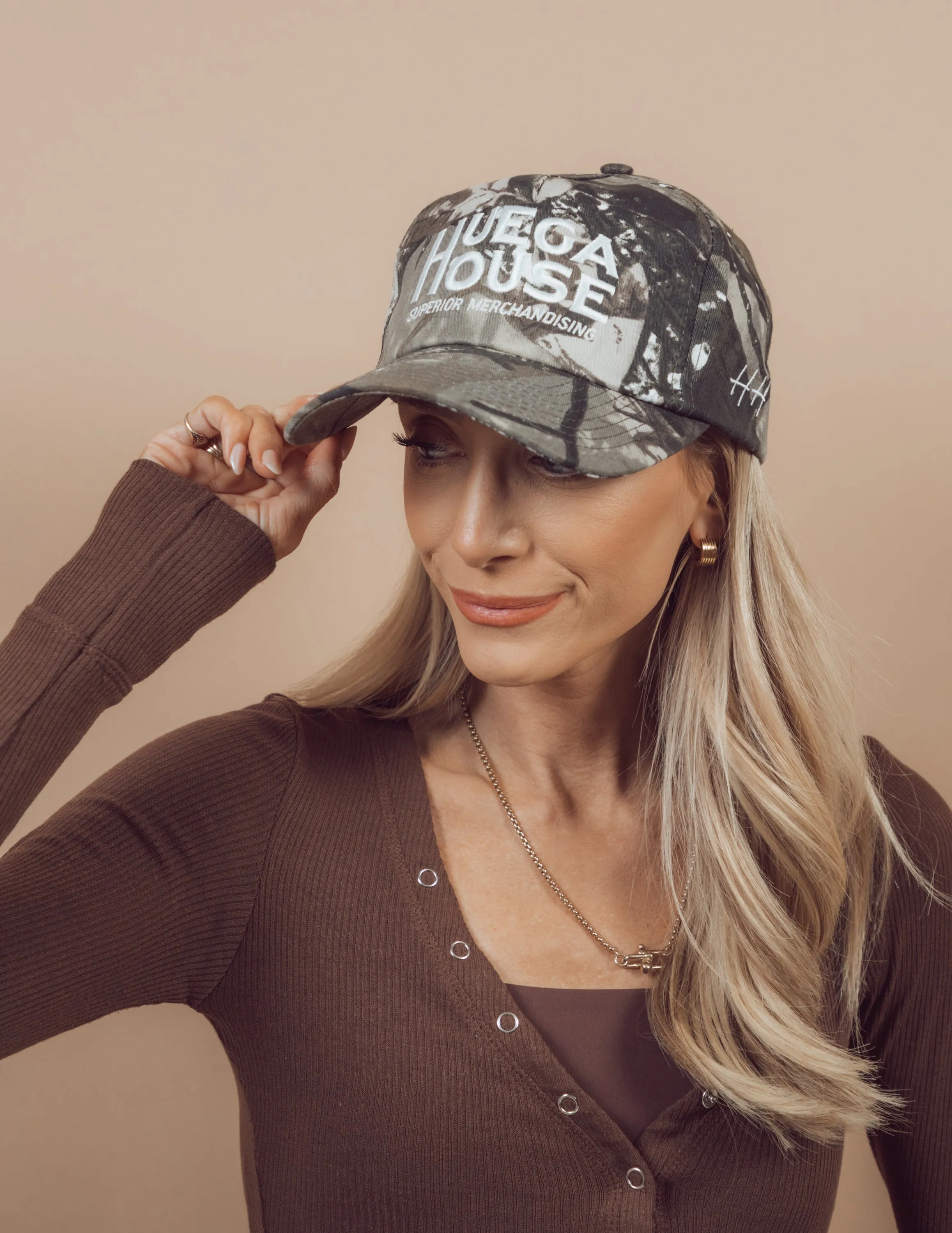 Woodland Dark Camo Hat sold by Shop Stevie product image thumbnail 2