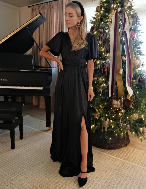 Lola Satin Maxi Dress sold by Shop Stevie