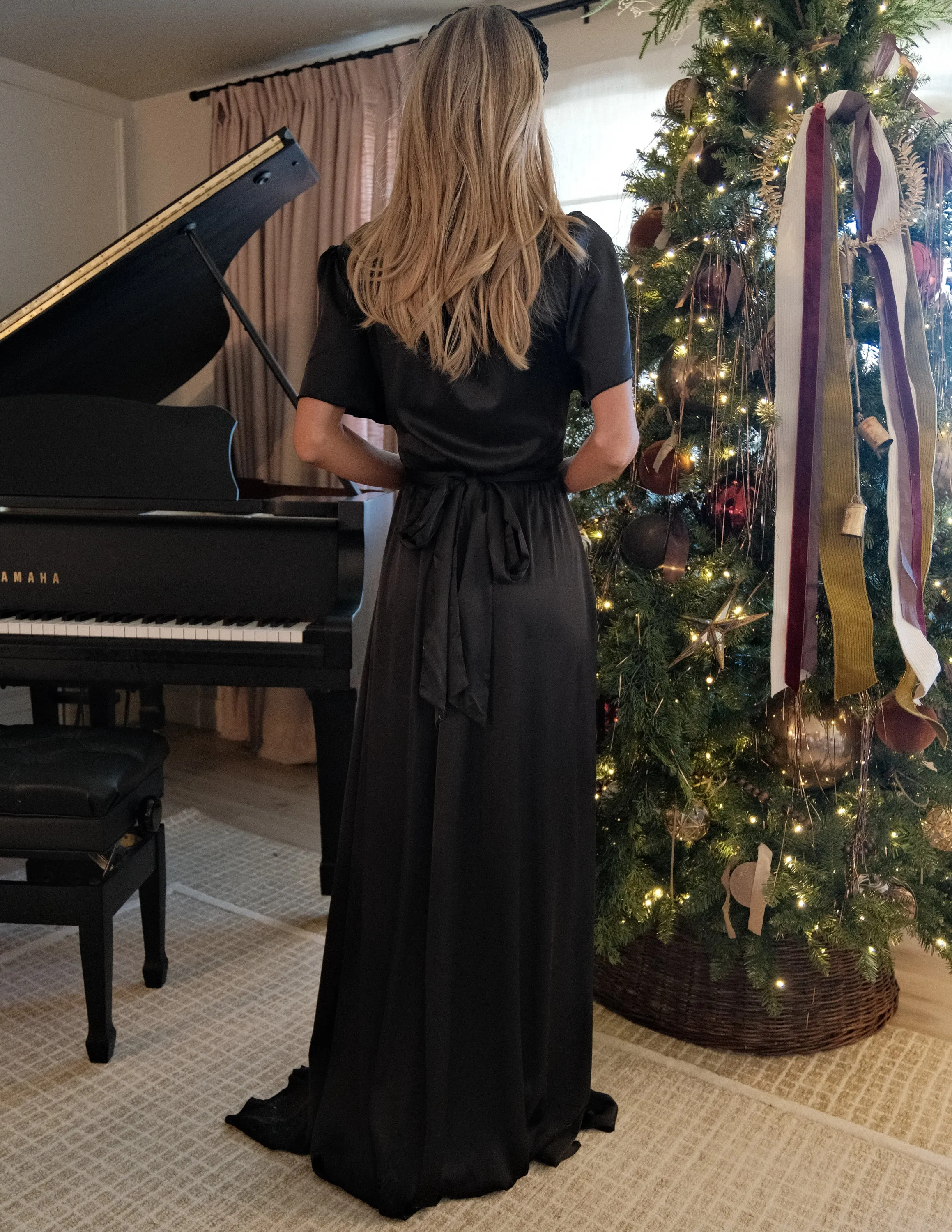 Lola Satin Maxi Dress sold by Shop Stevie product image thumbnail 4