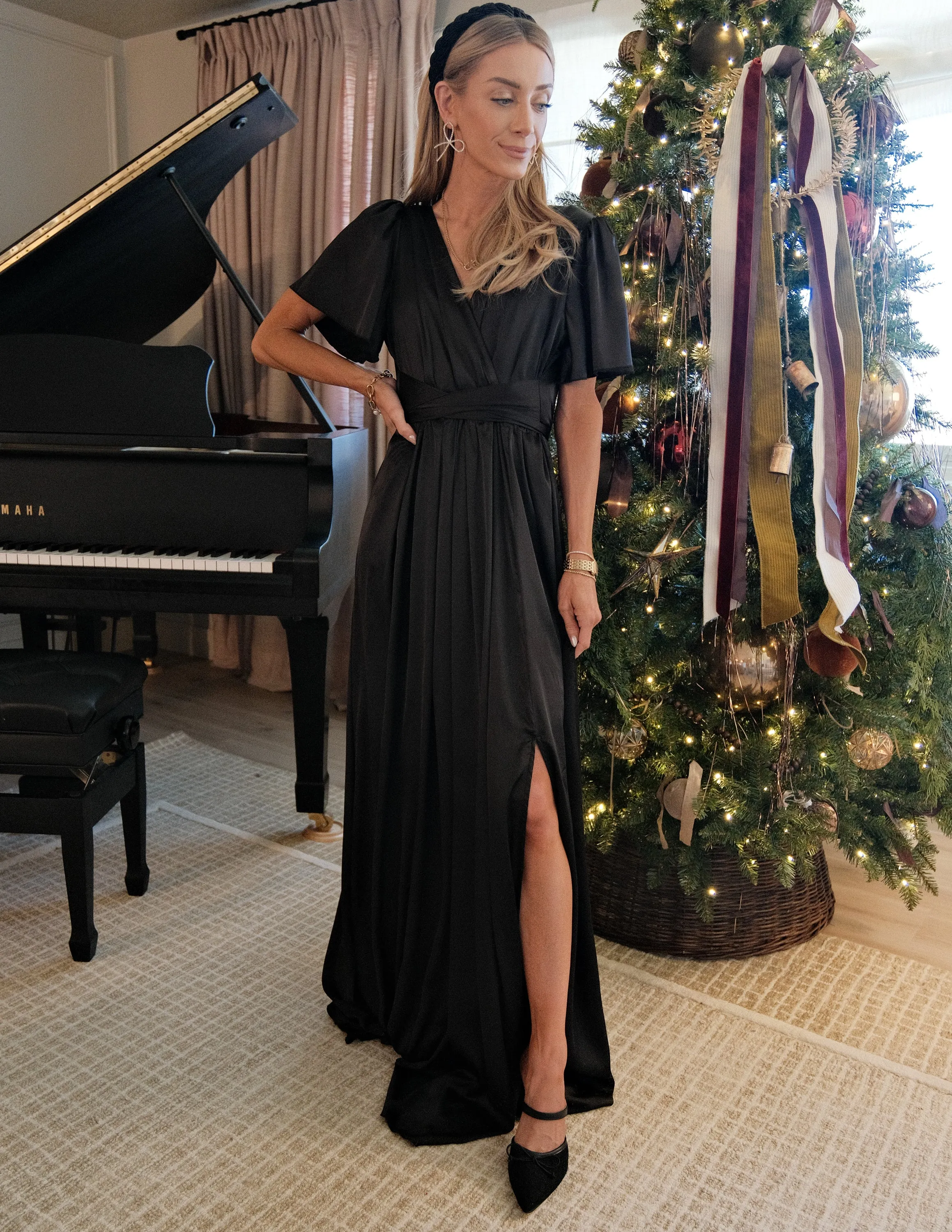 Lola Satin Maxi Dress sold by Shop Stevie product image thumbnail 2