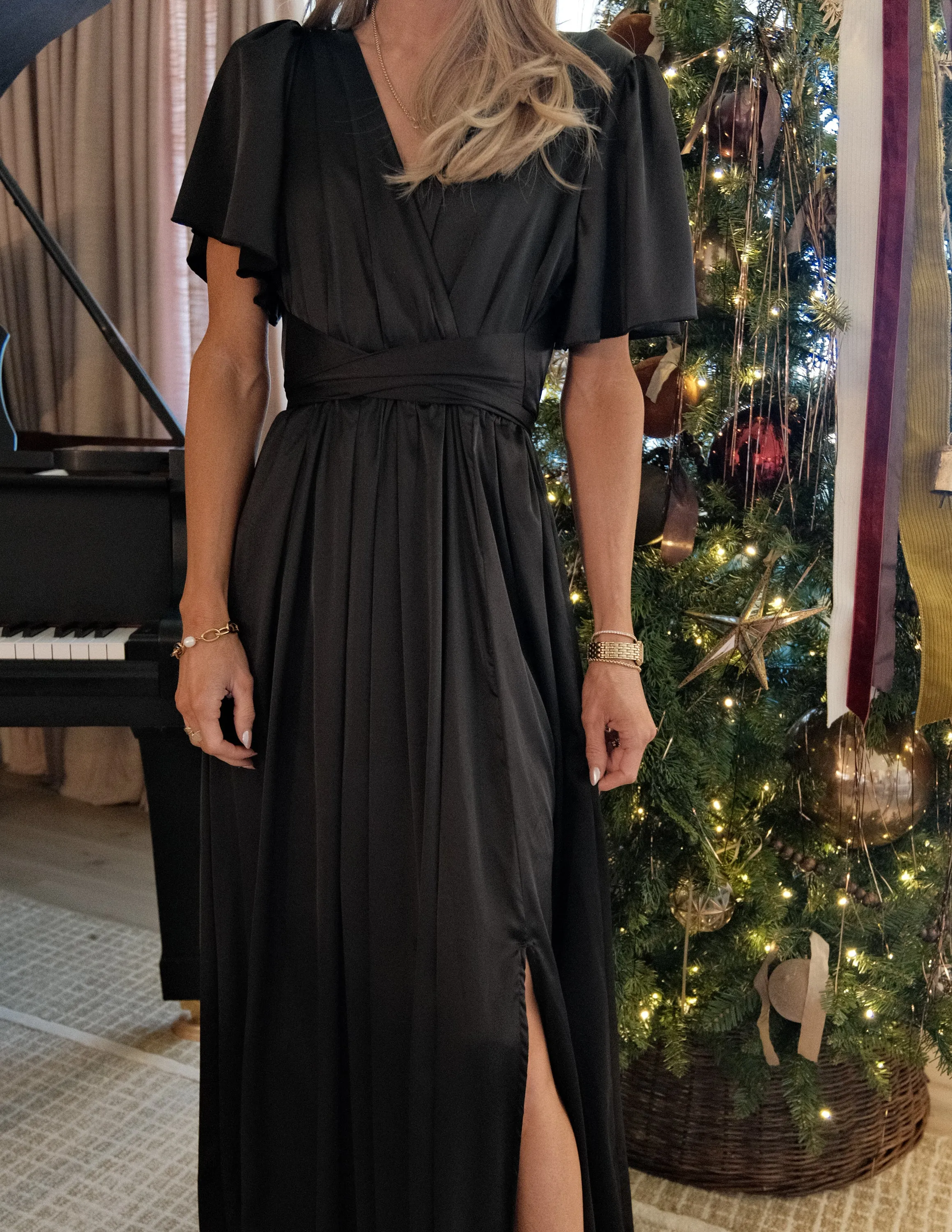 Lola Satin Maxi Dress sold by Shop Stevie product image thumbnail 3