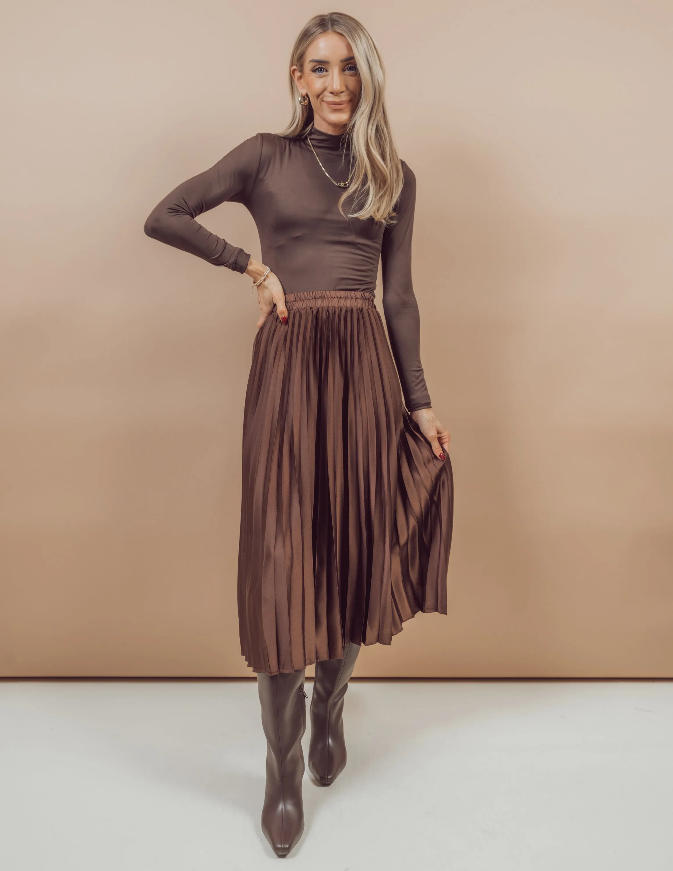 Alessia Pleated Skirt sold by Shop Stevie product image thumbnail 3