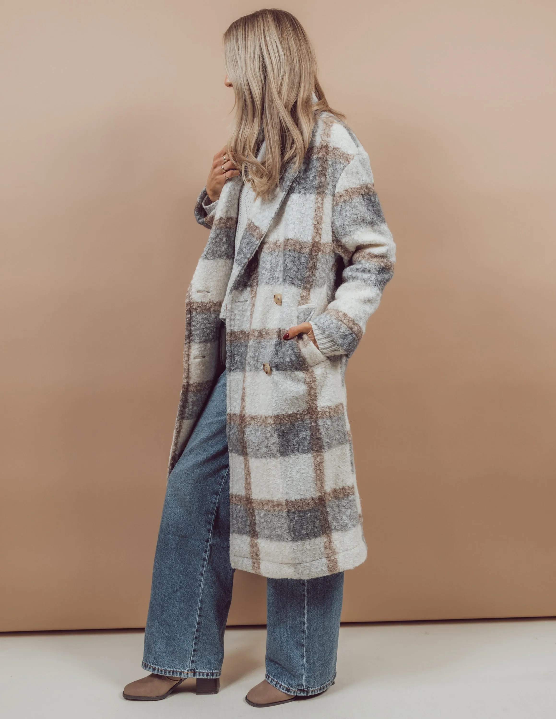 Dani Plaid Coat sold by Shop Stevie product image thumbnail 3