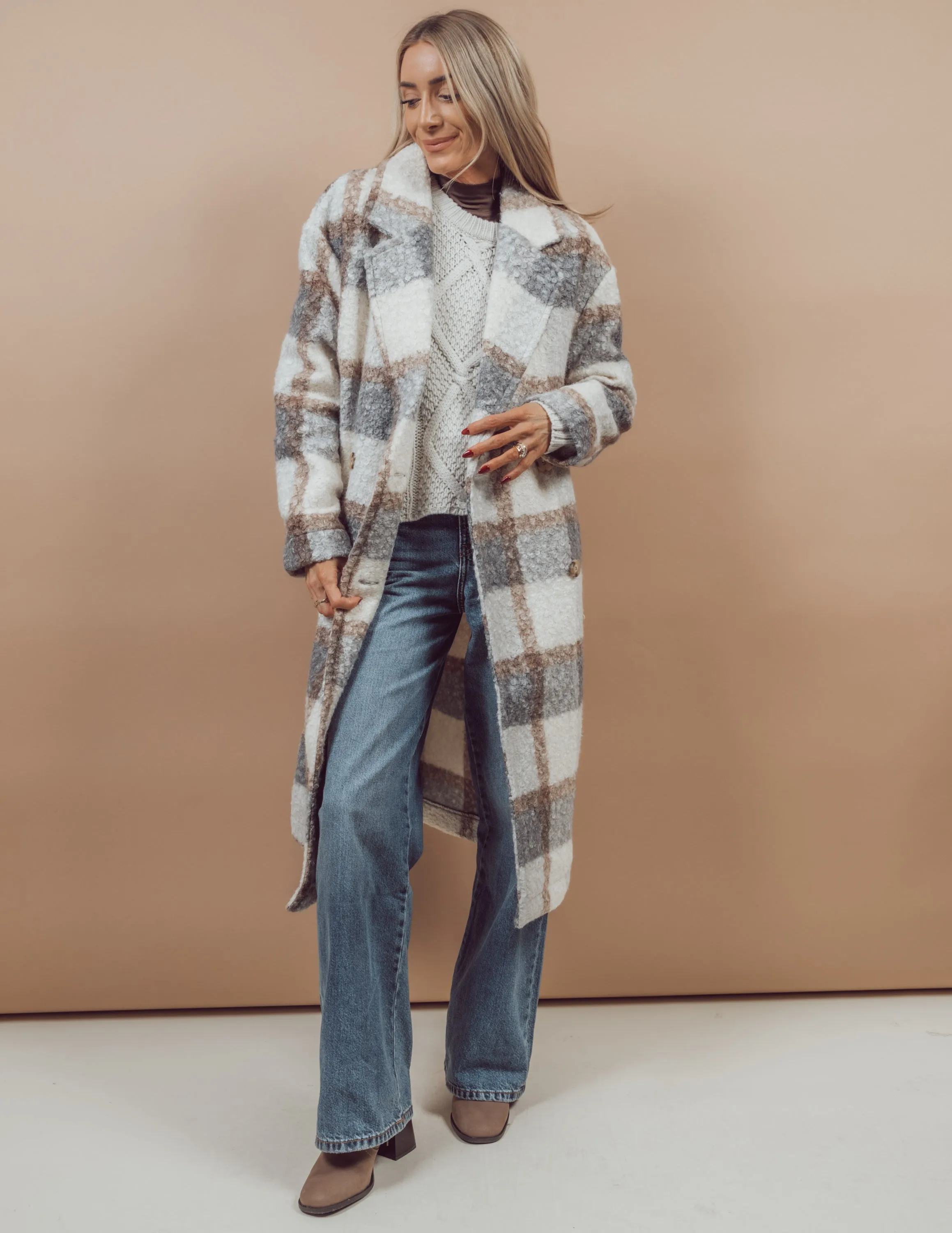 Dani Plaid Coat sold by Shop Stevie