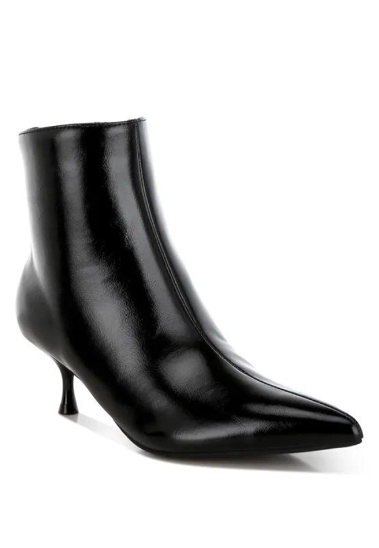 Thymus Faux Leather Kitten Heel Boots sold by Shop Stevie