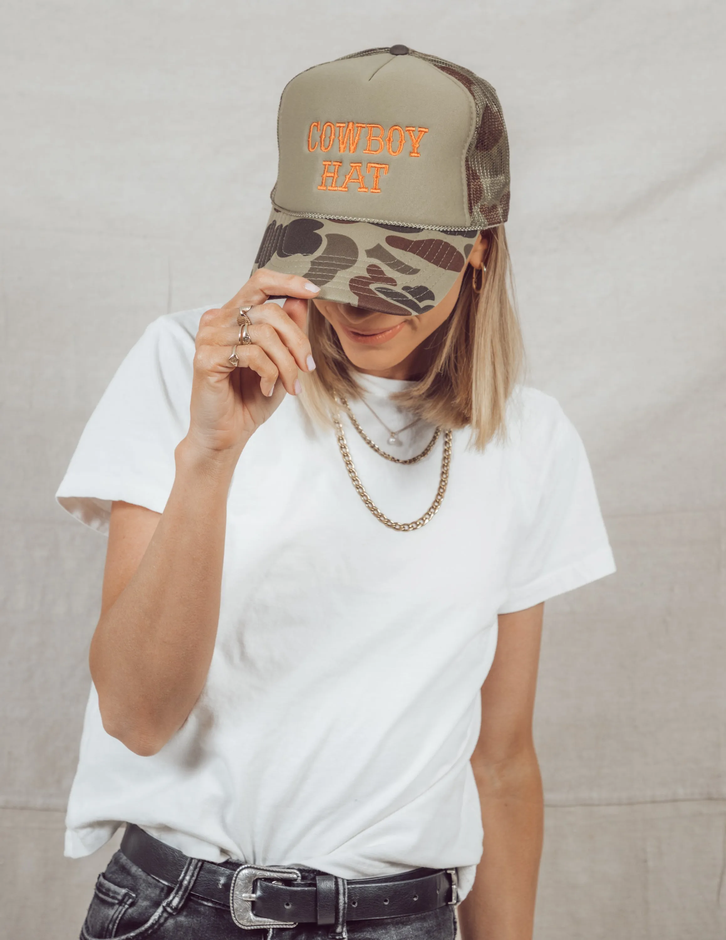 "Cowboy Hat" Embroidered Trucker Hat sold by Shop Stevie product image thumbnail 3