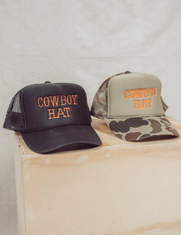"Cowboy Hat" Embroidered Trucker Hat sold by Shop Stevie