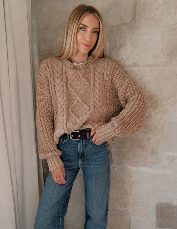 Elladie Cable Knit Sweater sold by Shop Stevie