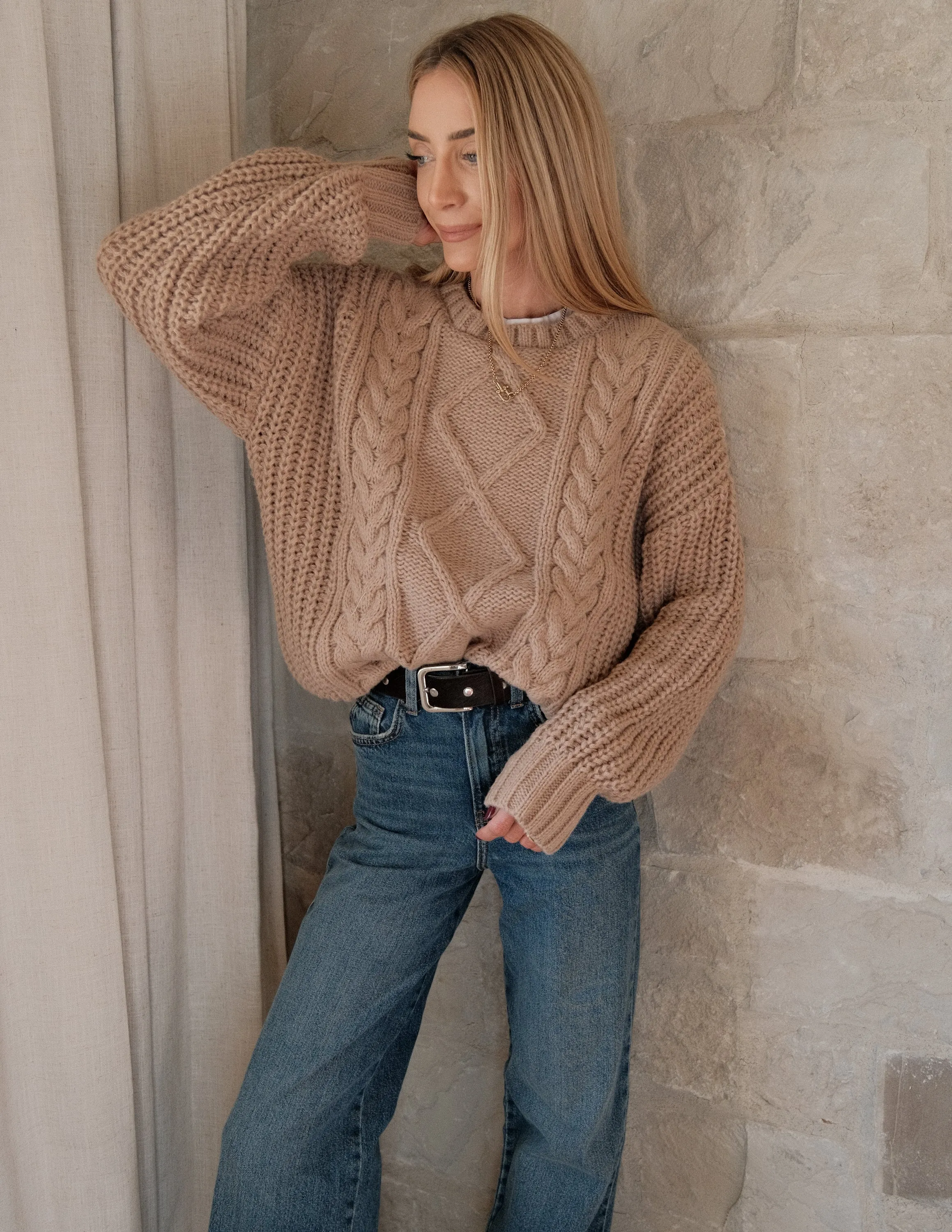 Elladie Cable Knit Sweater sold by Shop Stevie product image thumbnail 2