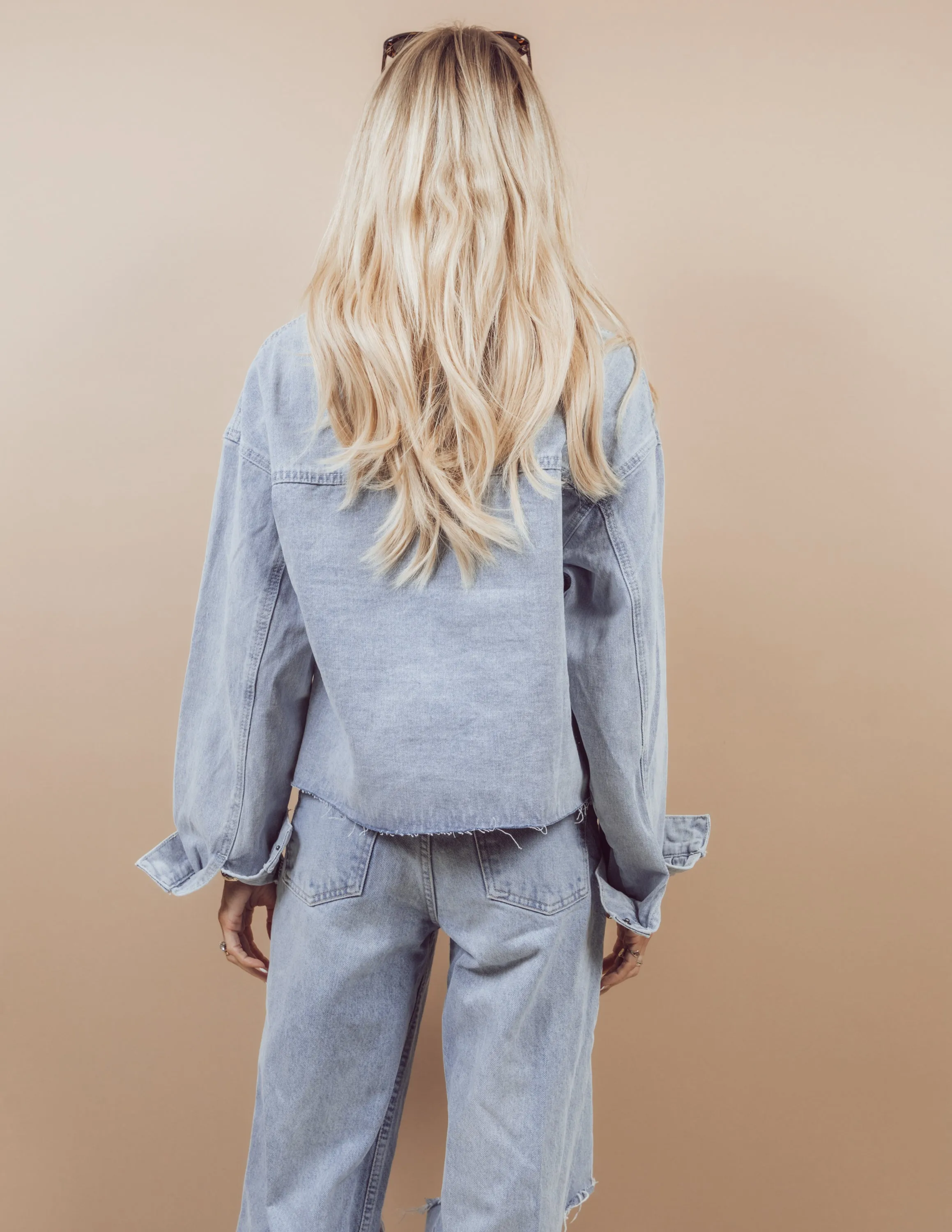 Essie Cropped Denim Jacket sold by Shop Stevie product image thumbnail 5