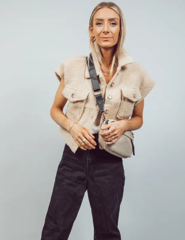 Cordelia Sherpa Vest sold by Shop Stevie